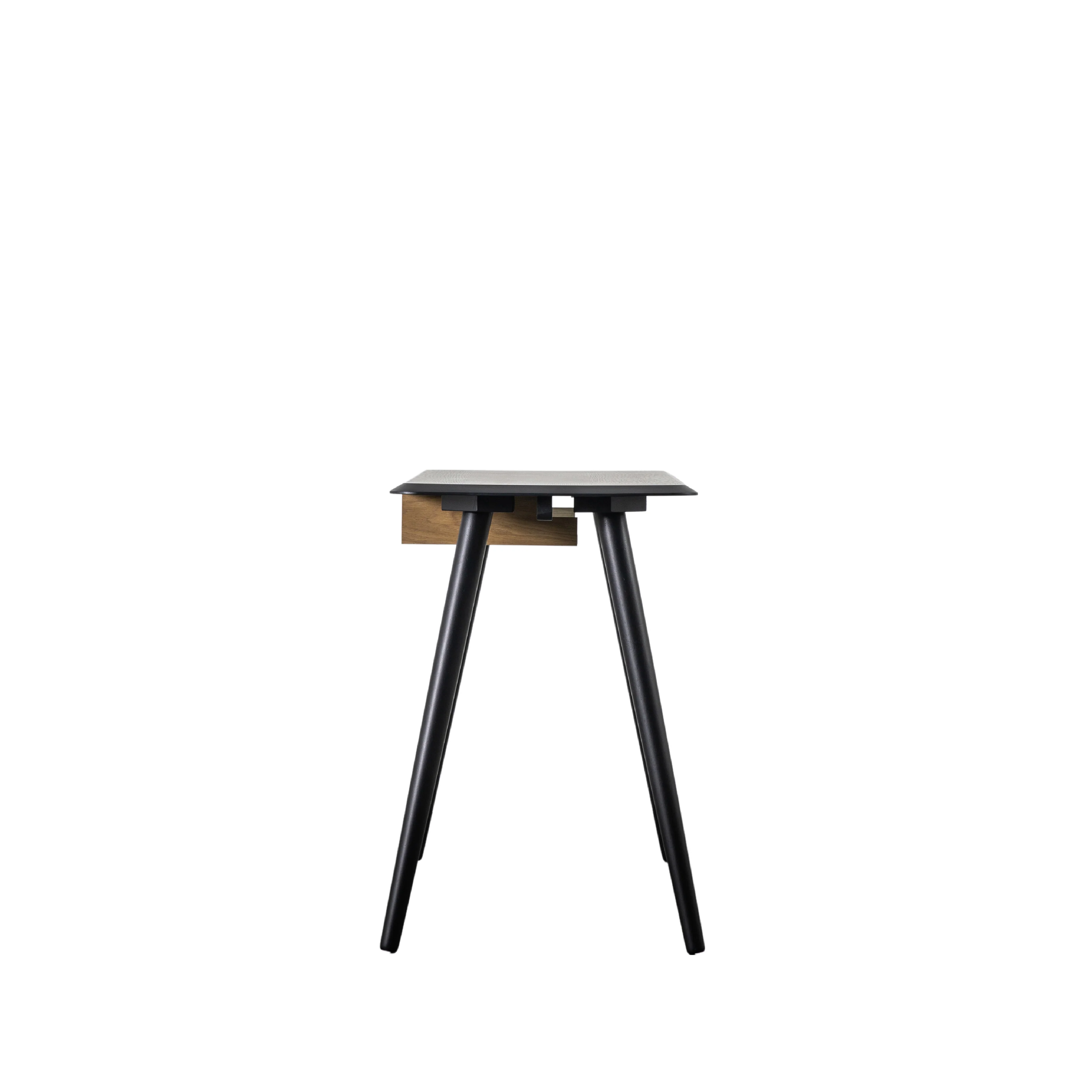Maddox Mid-Century Modern Desk with Shelf | Black - Image 4