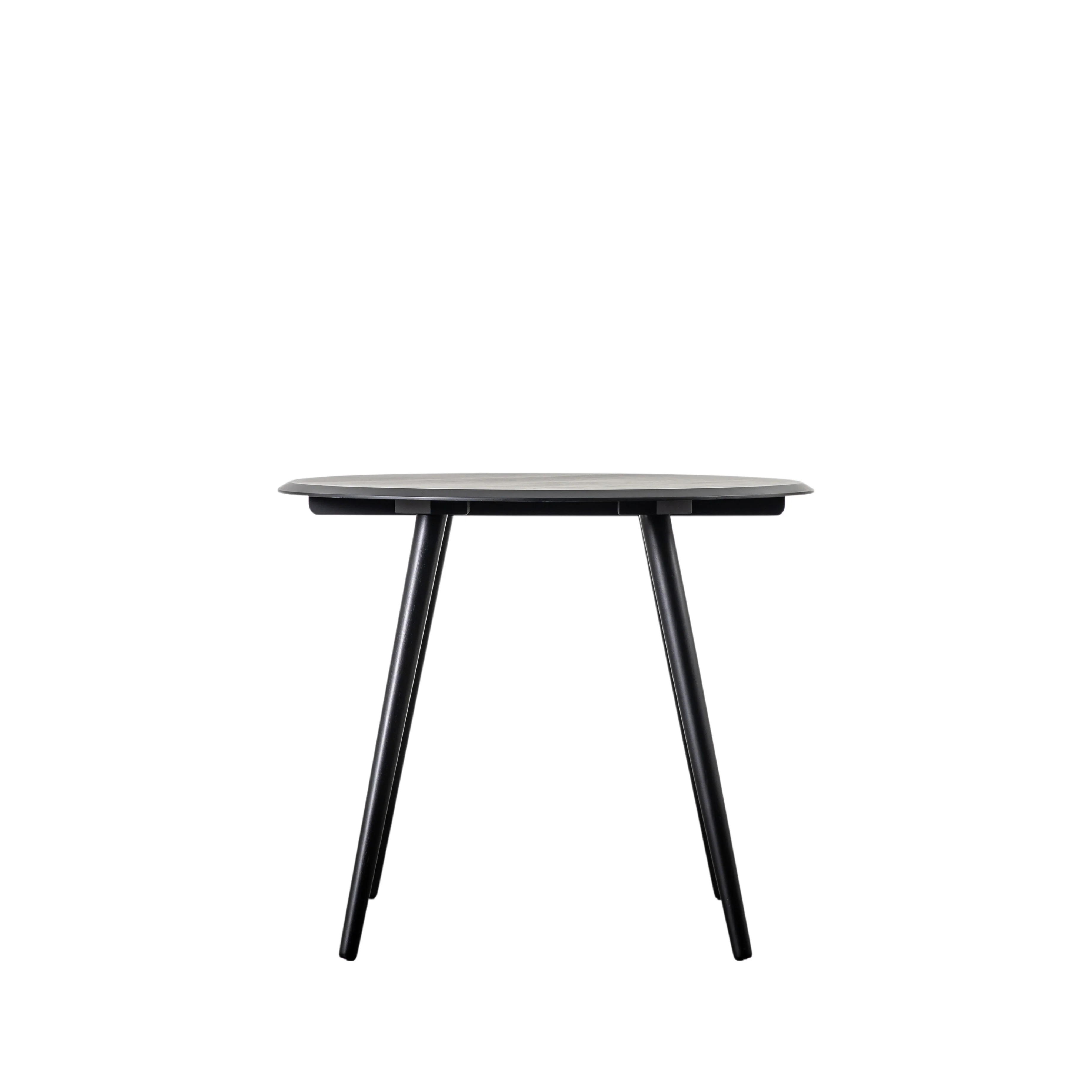 Maddox Mid-Century Modern Round Dining Table | Black - Image 3