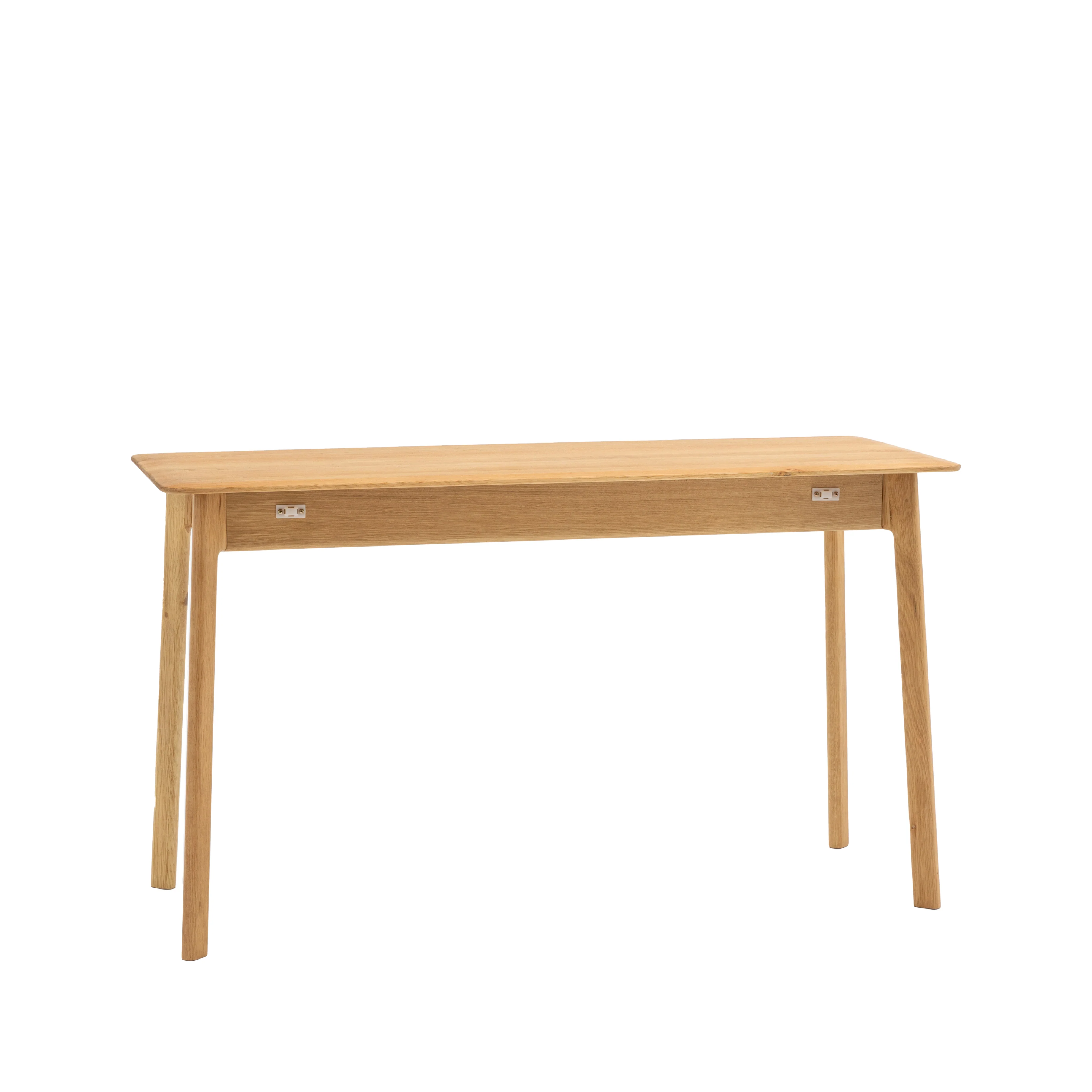Madrid Mid-Century Scandi 1 Drawer Desk | Oak - Image 2