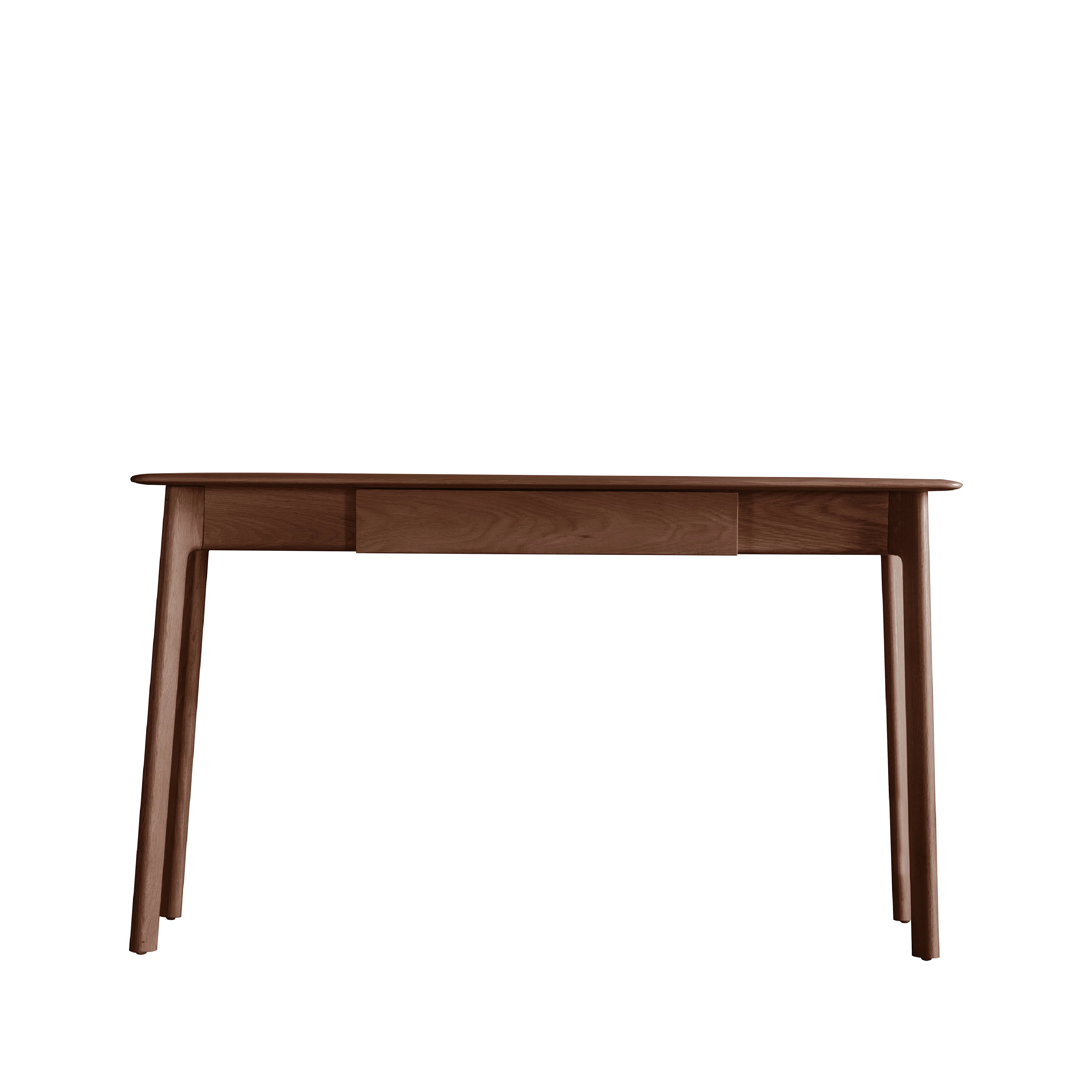 Madrid Mid-Century Scandi 1 Drawer Desk | Walnut - Image 3
