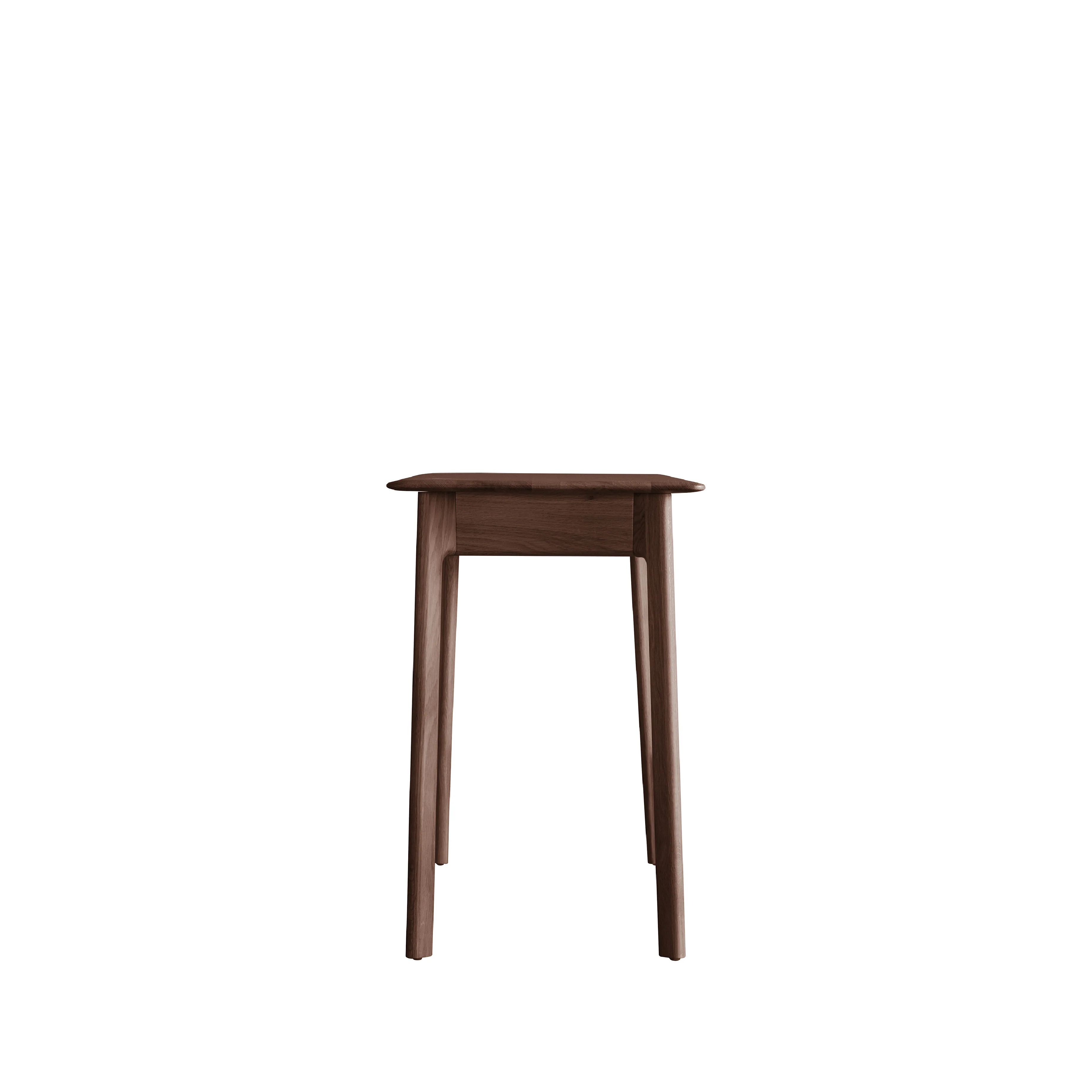 Madrid Mid-Century Scandi 1 Drawer Desk | Walnut - Image 4