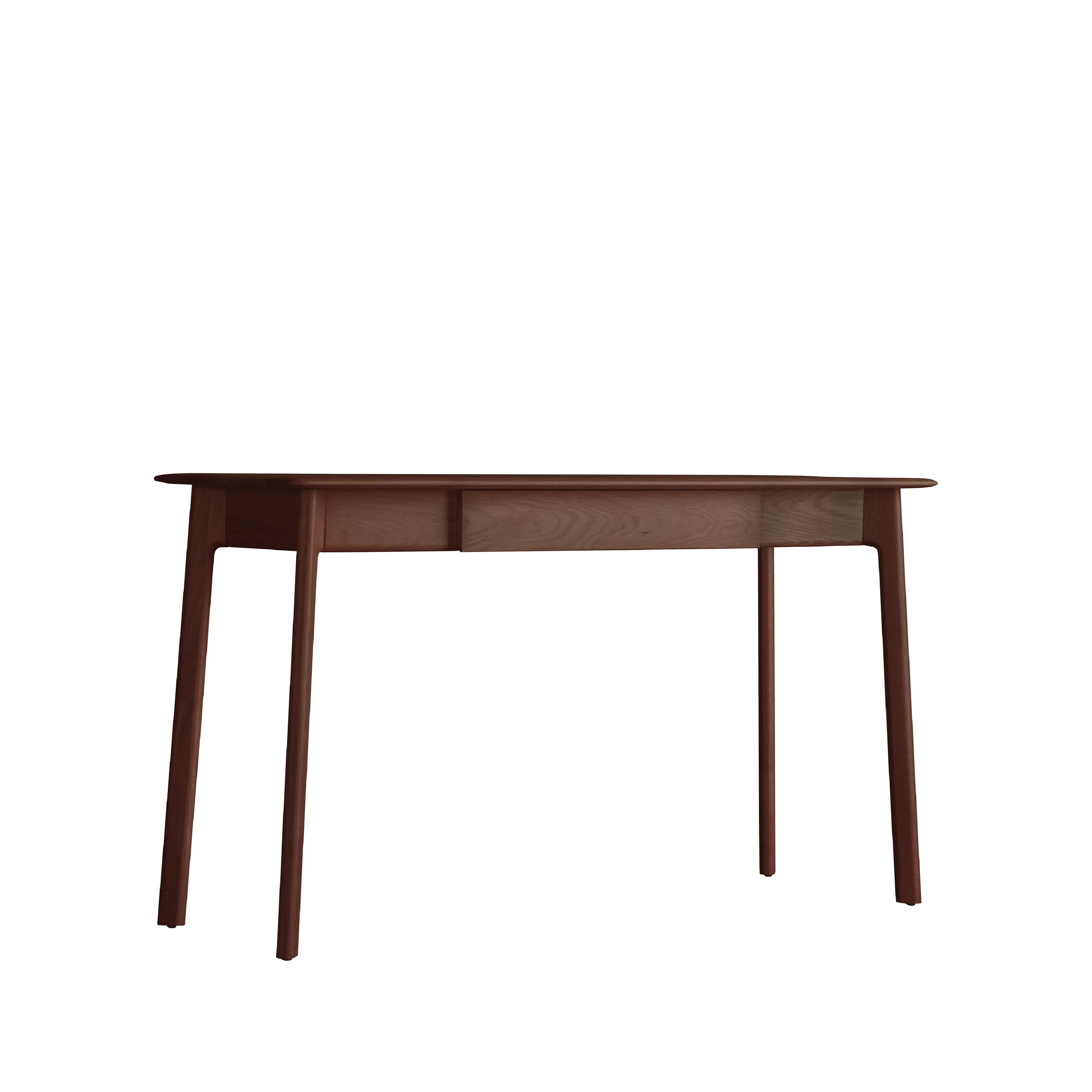 Madrid Mid-Century Scandi 1 Drawer Desk | Walnut - Image 5