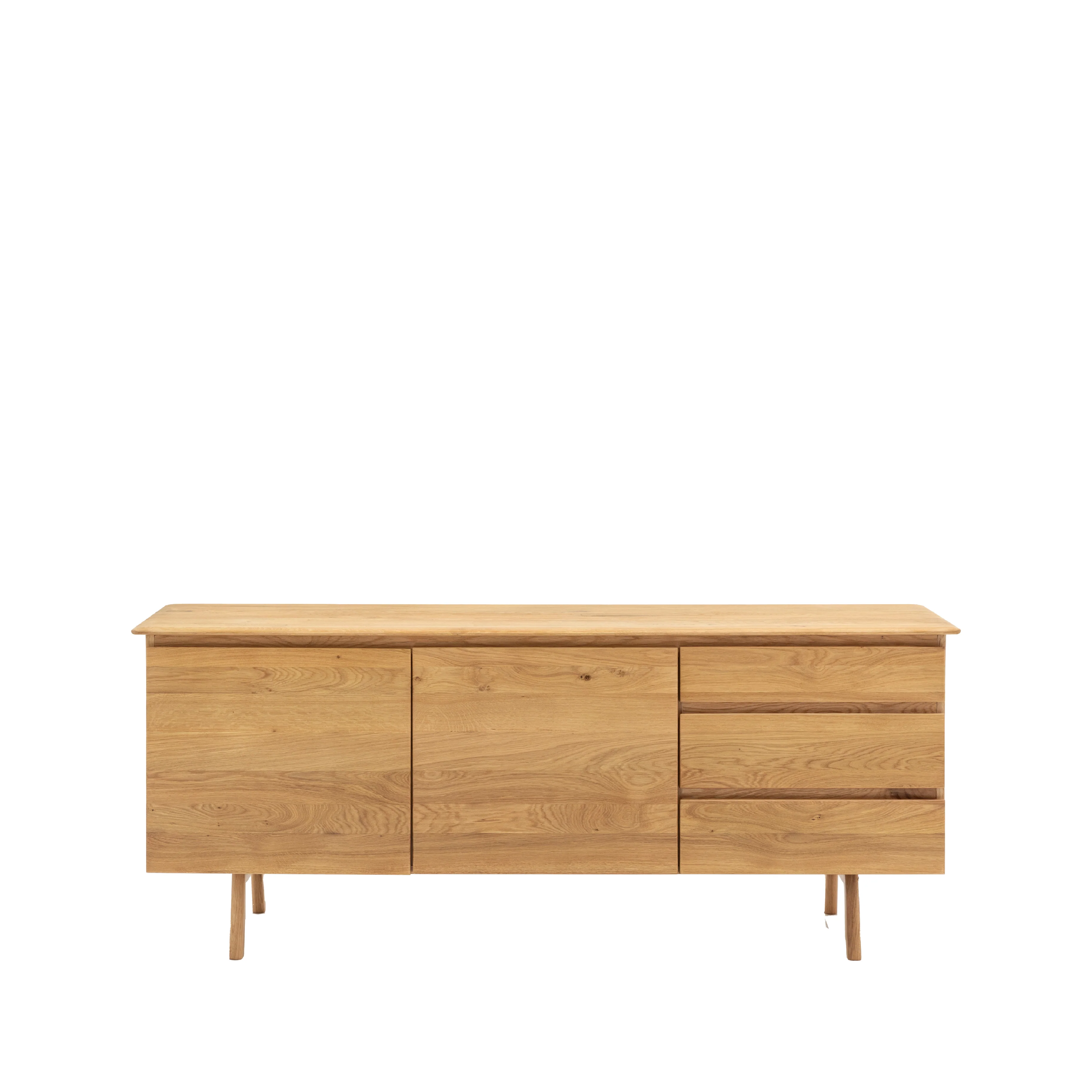 Madrid Mid-Century Scandi 3 Drawer Sideboard | Oak - Image 3