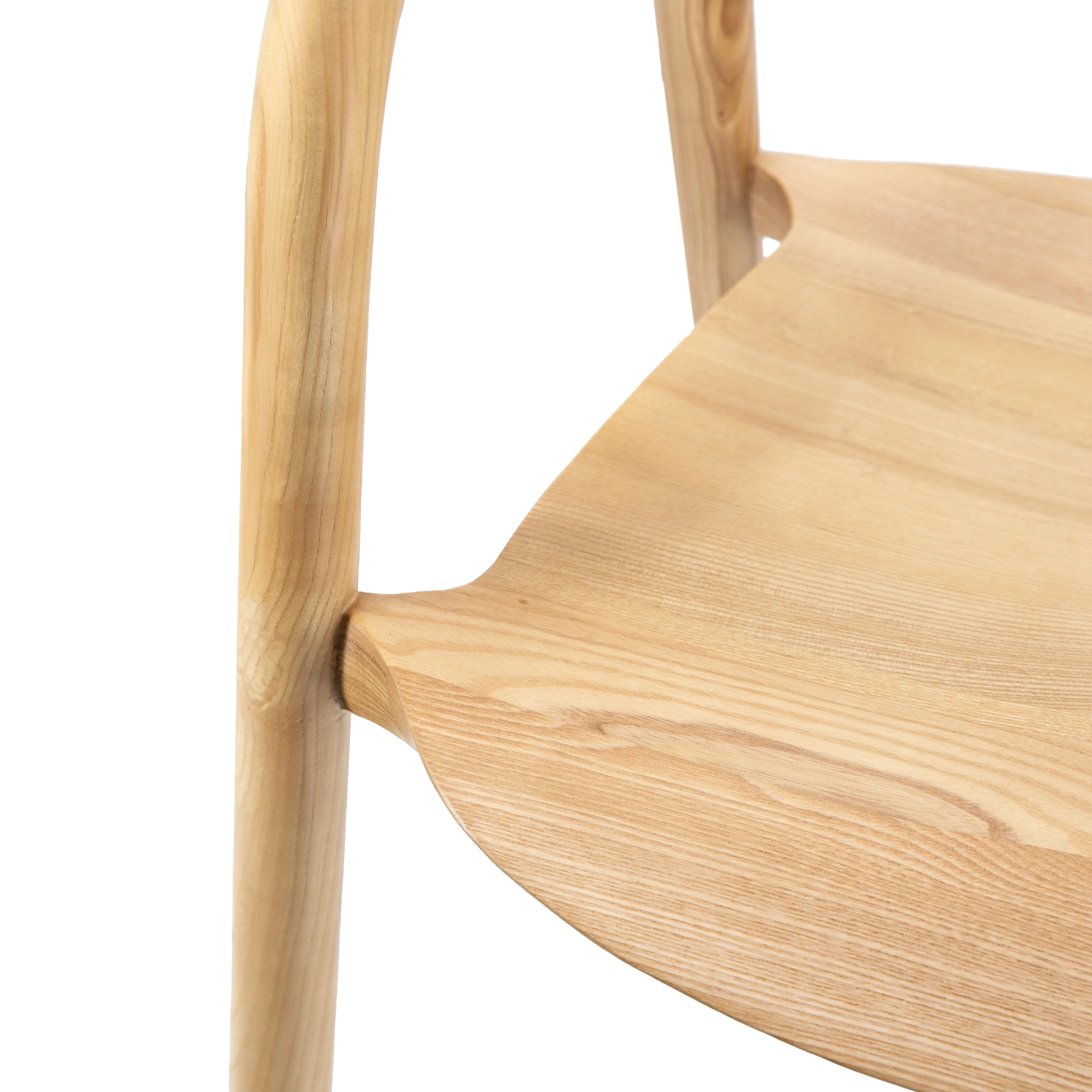 Madrid Mid-Century Scandi Dining Chairs | Natural | Set of 2 - Image 2