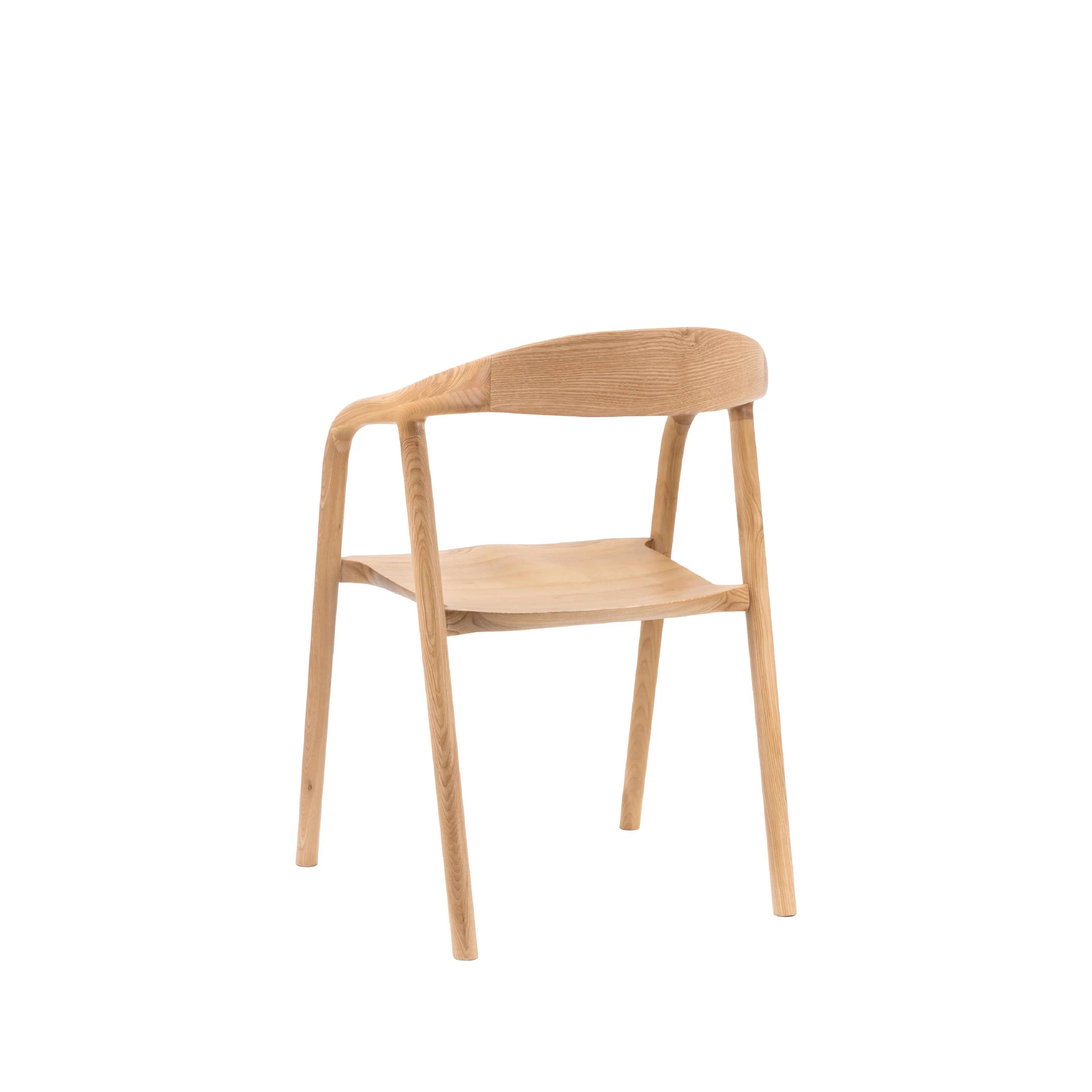 Madrid Mid-Century Scandi Dining Chairs | Natural | Set of 2 - Image 4