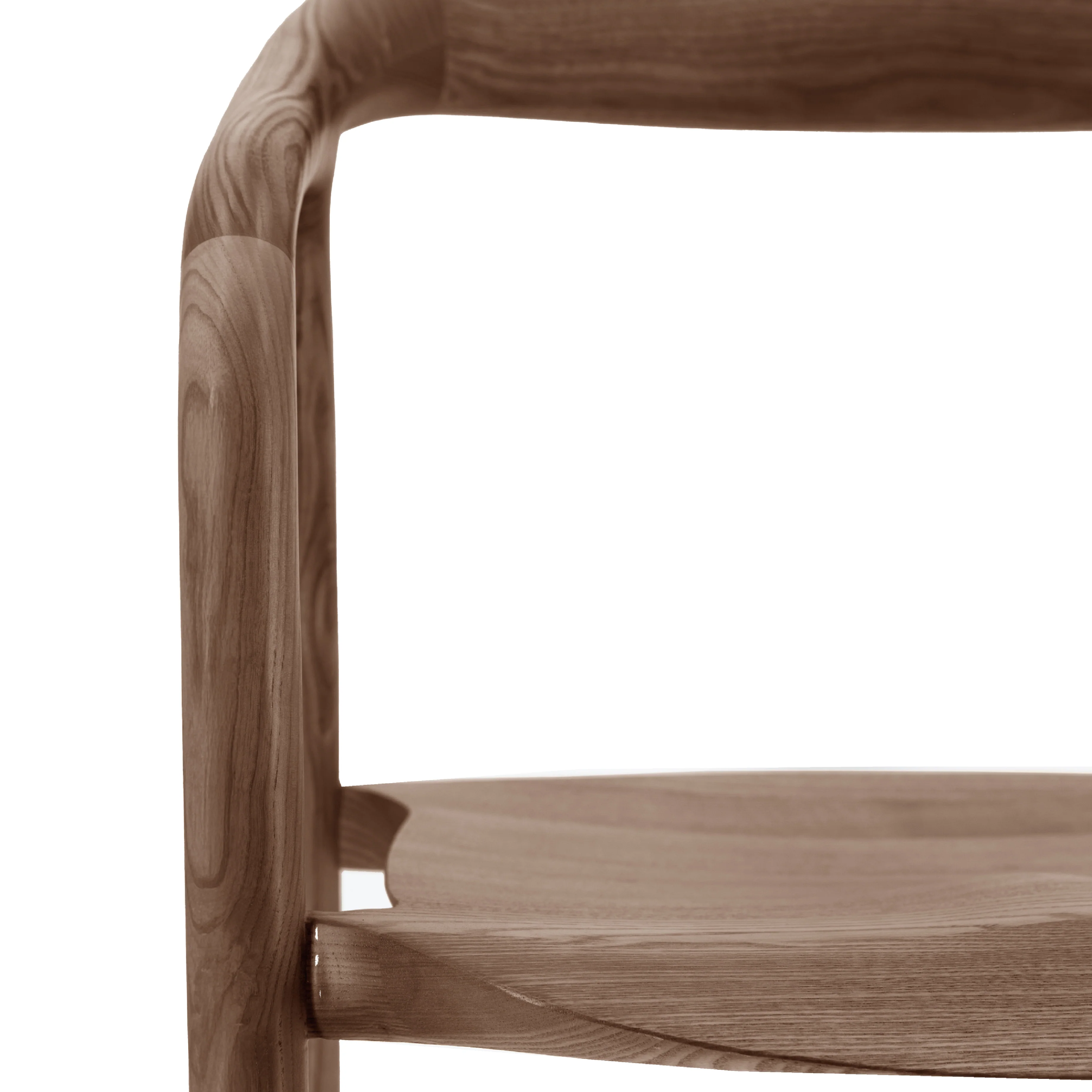 Madrid Mid-Century Scandi Dining Chairs | Walnut | Set of 2 - Image 2