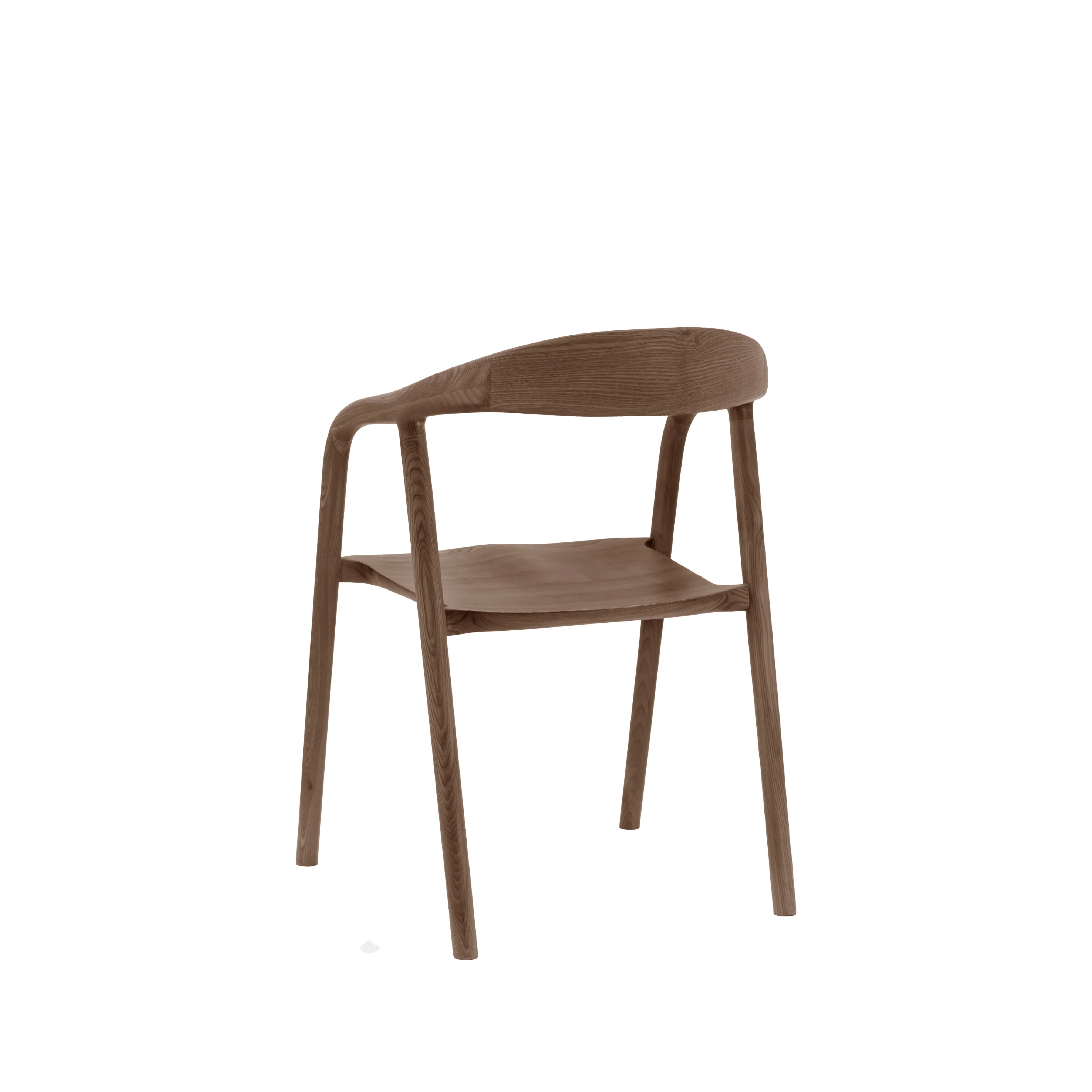 Madrid Mid-Century Scandi Dining Chairs | Walnut | Set of 2 - Image 3