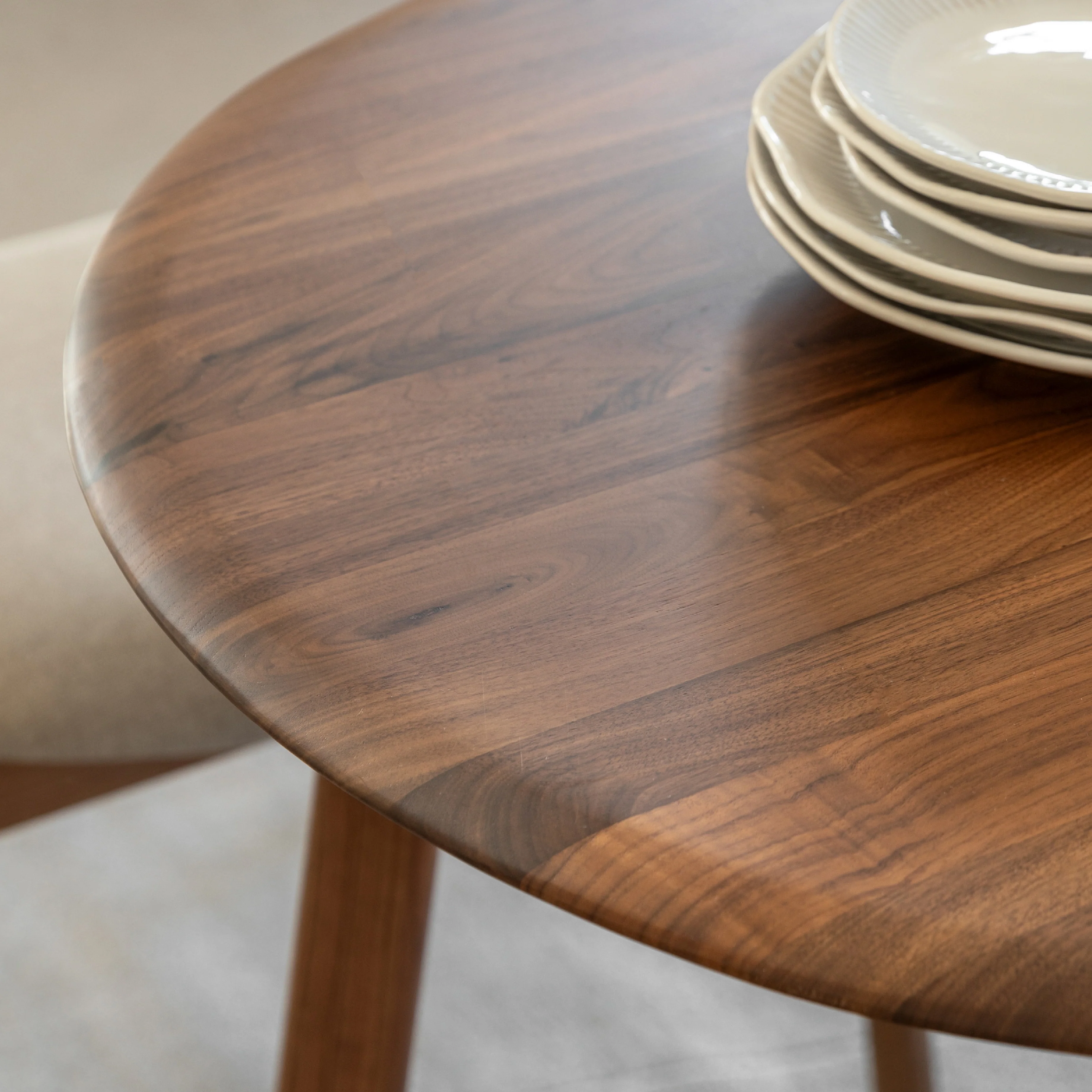 Madrid Mid-Century Scandi Extending Dining Table | Walnut - Image 2