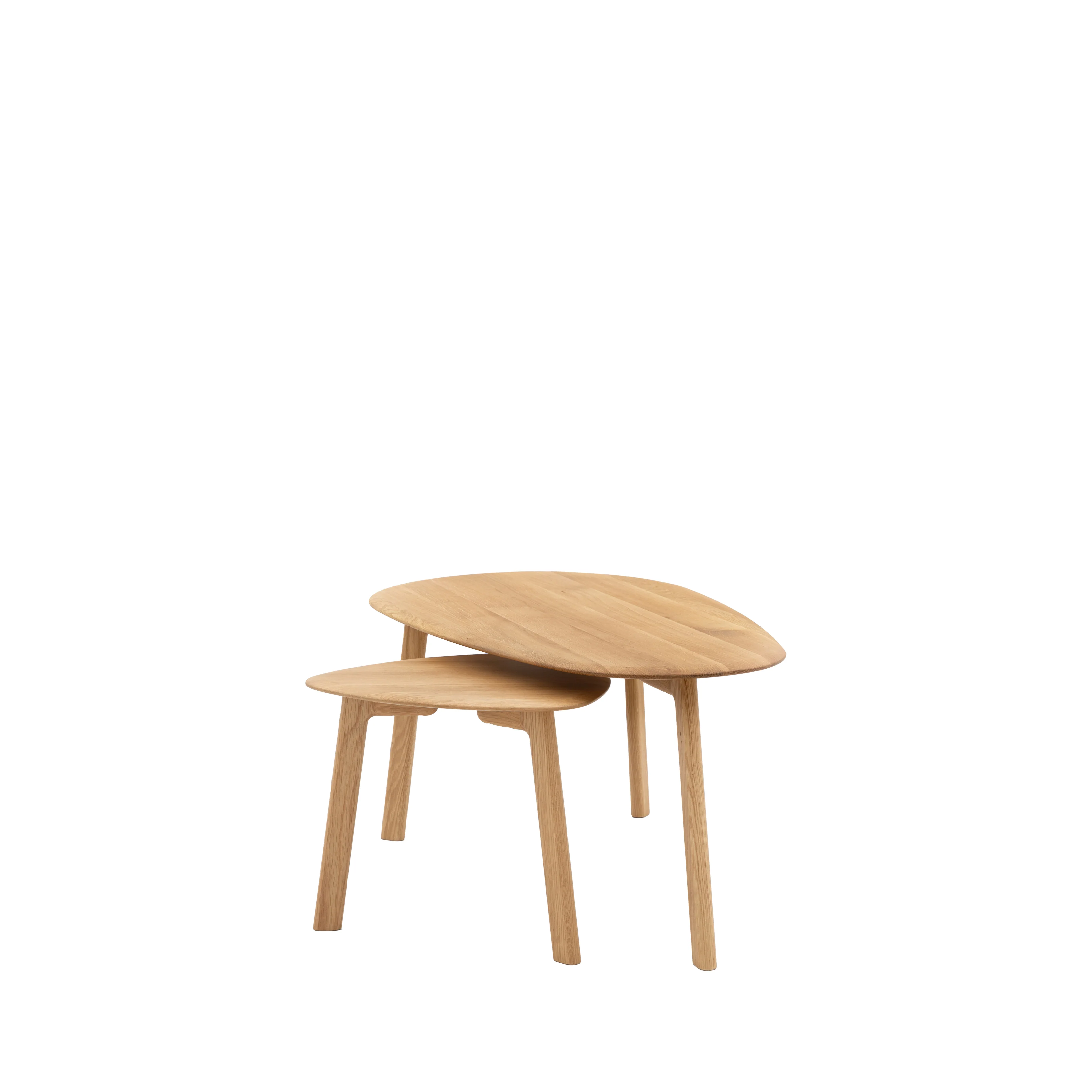 Madrid Mid-Century Scandi Nesting Coffee Tables | Natural | Set of 2 - Image 4