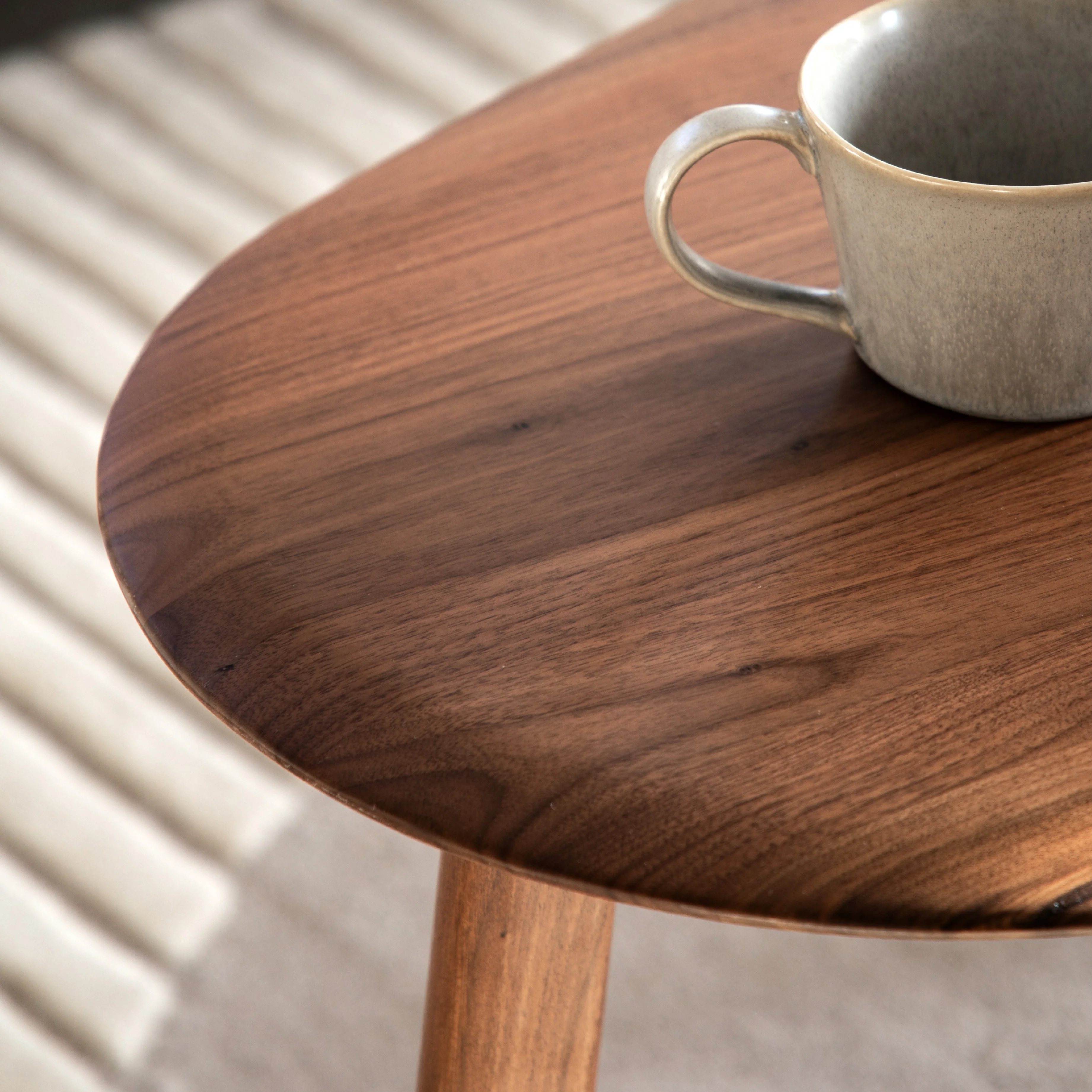 Madrid Mid-Century Scandi Nesting Coffee Tables | Walnut | Set of 2 - Image 2