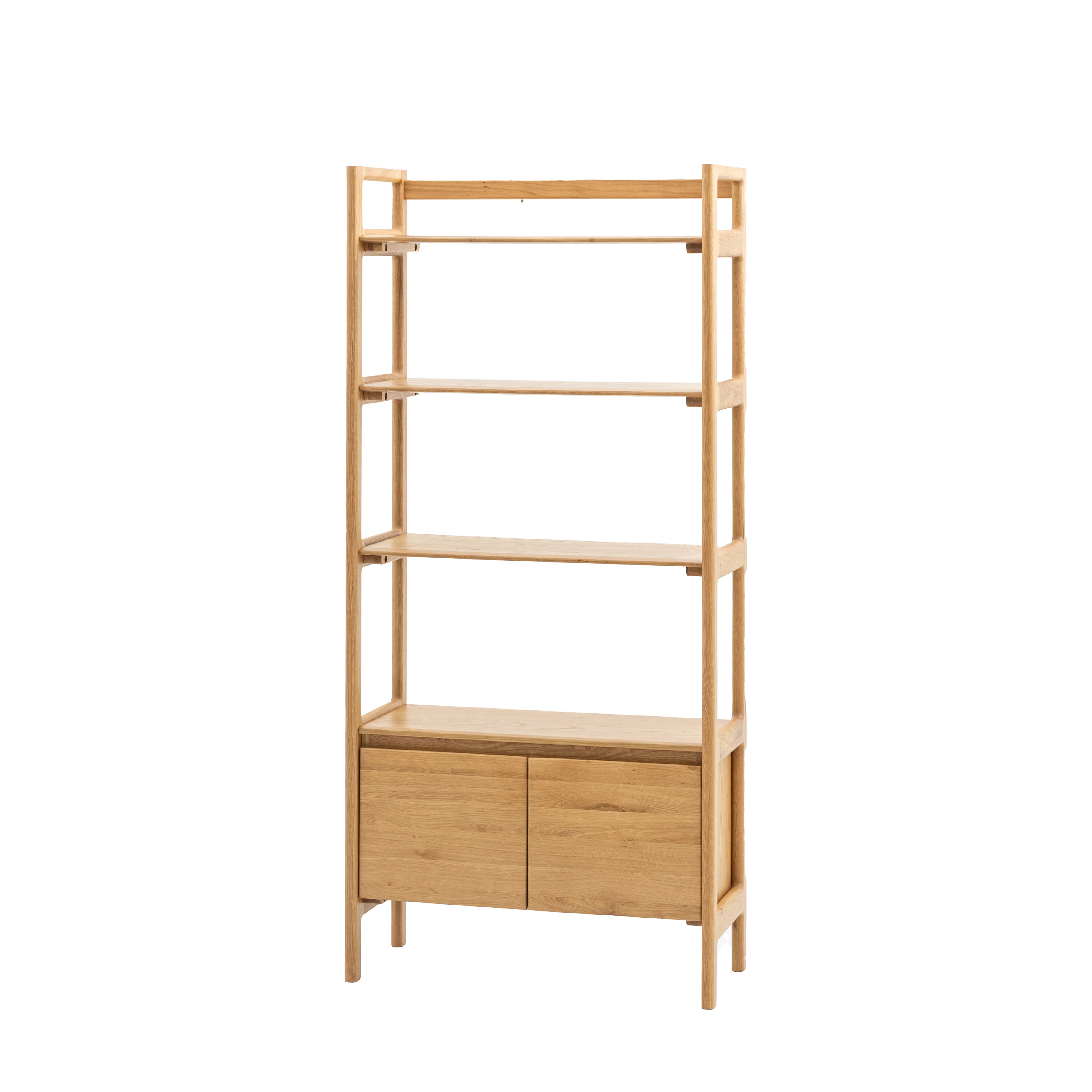 Madrid Mid-Century Scandi Open Display Unit | Oak - Image 3