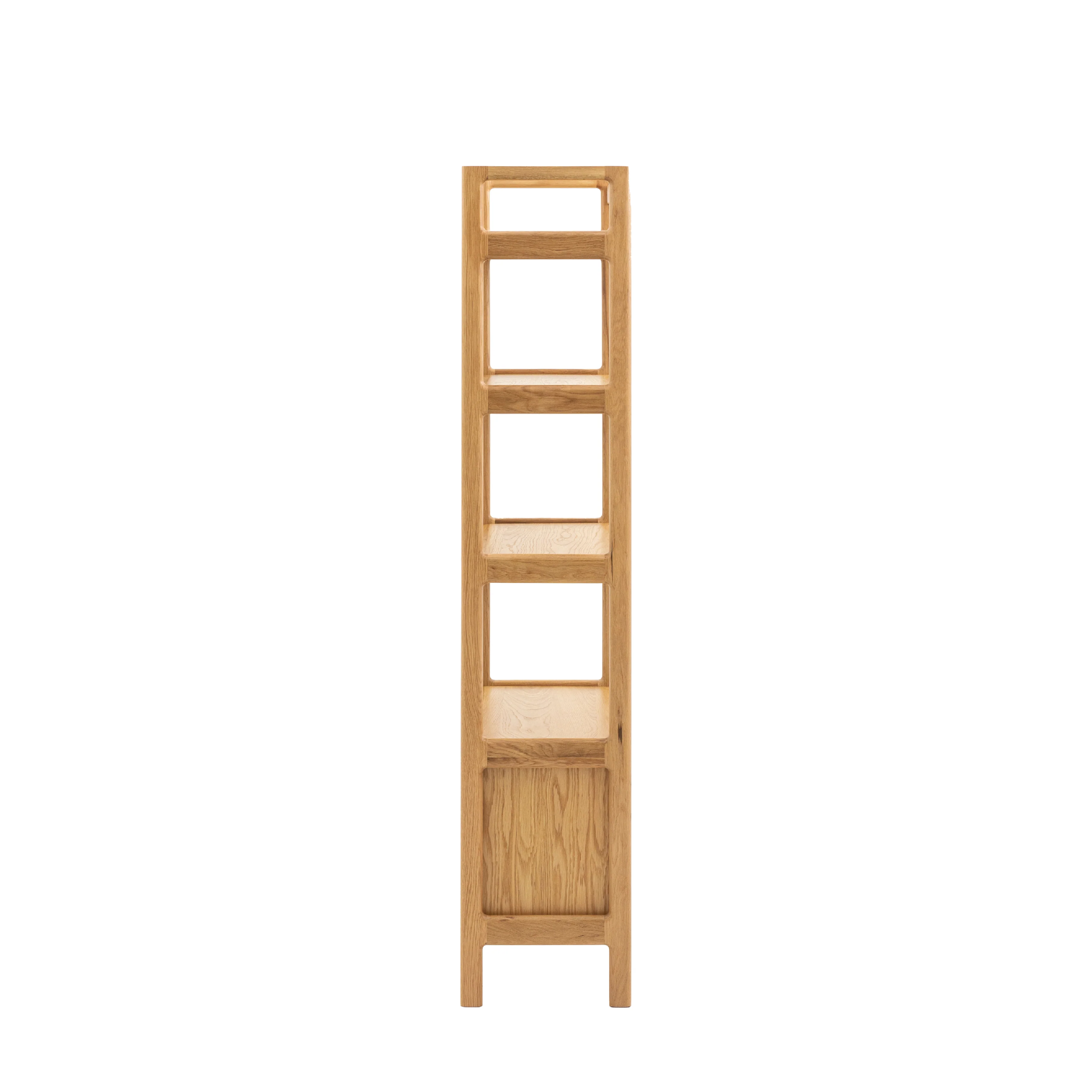 Madrid Mid-Century Scandi Open Display Unit | Oak - Image 4