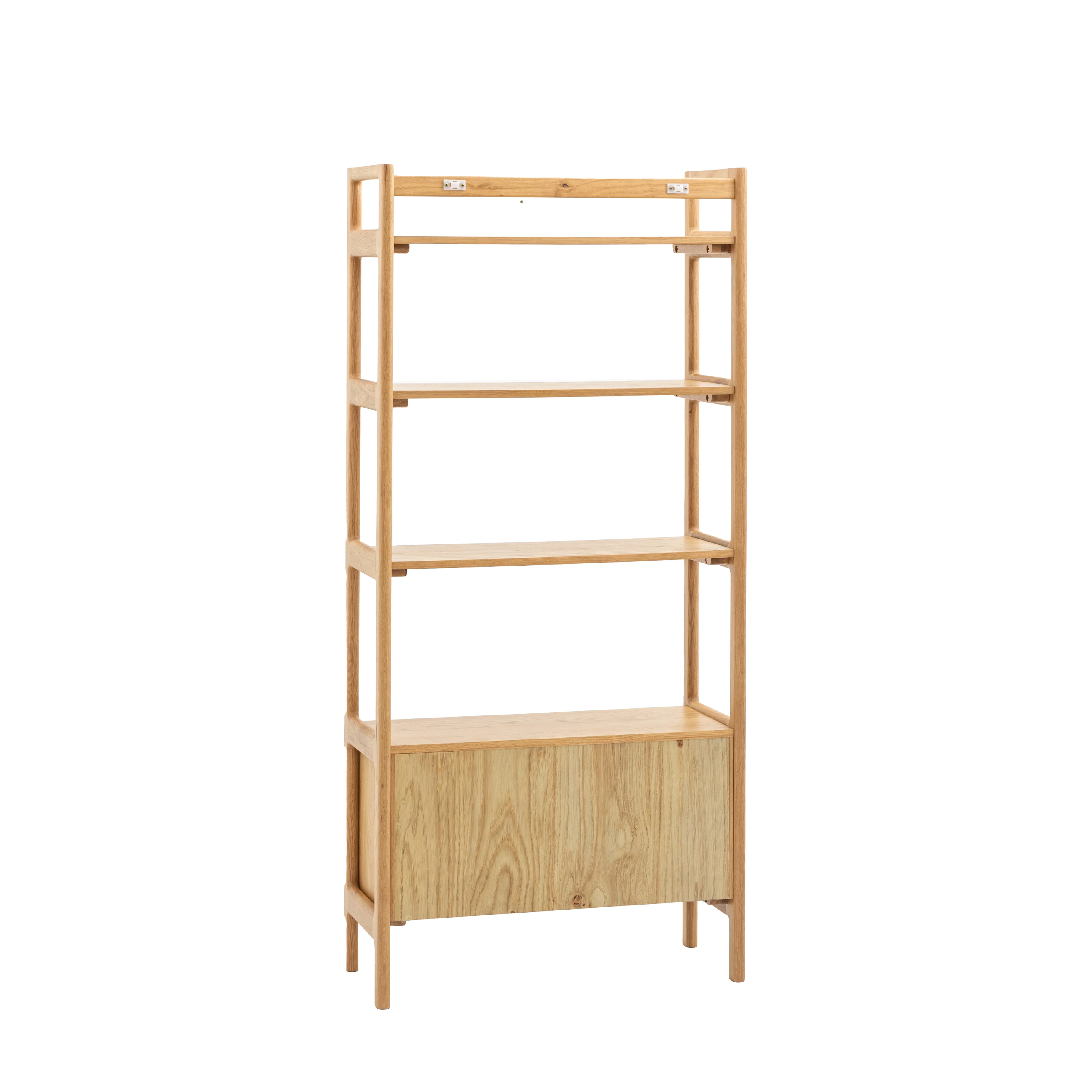 Madrid Mid-Century Scandi Open Display Unit | Oak - Image 5