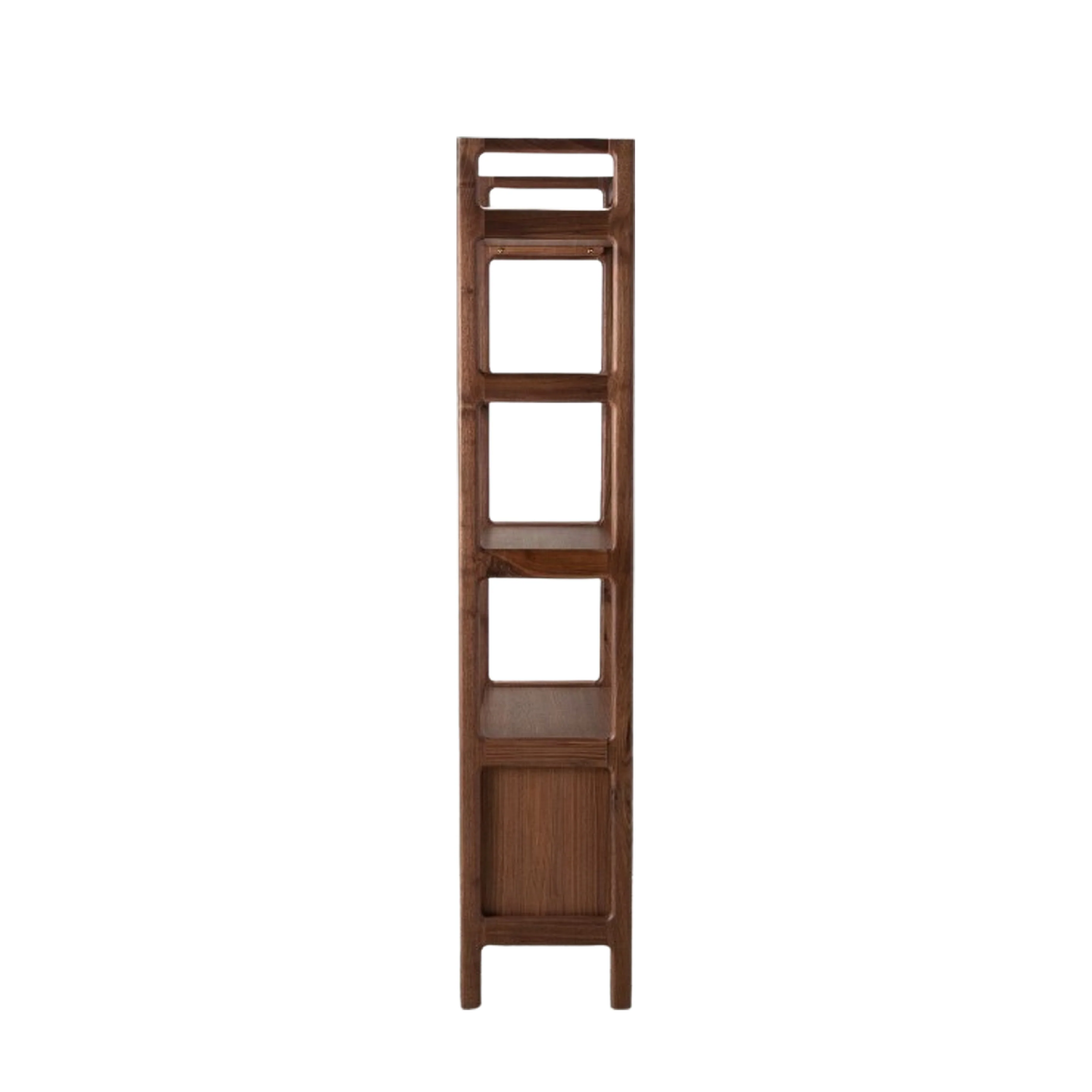 Madrid Mid-Century Scandi Open Display Unit | Walnut - Image 4