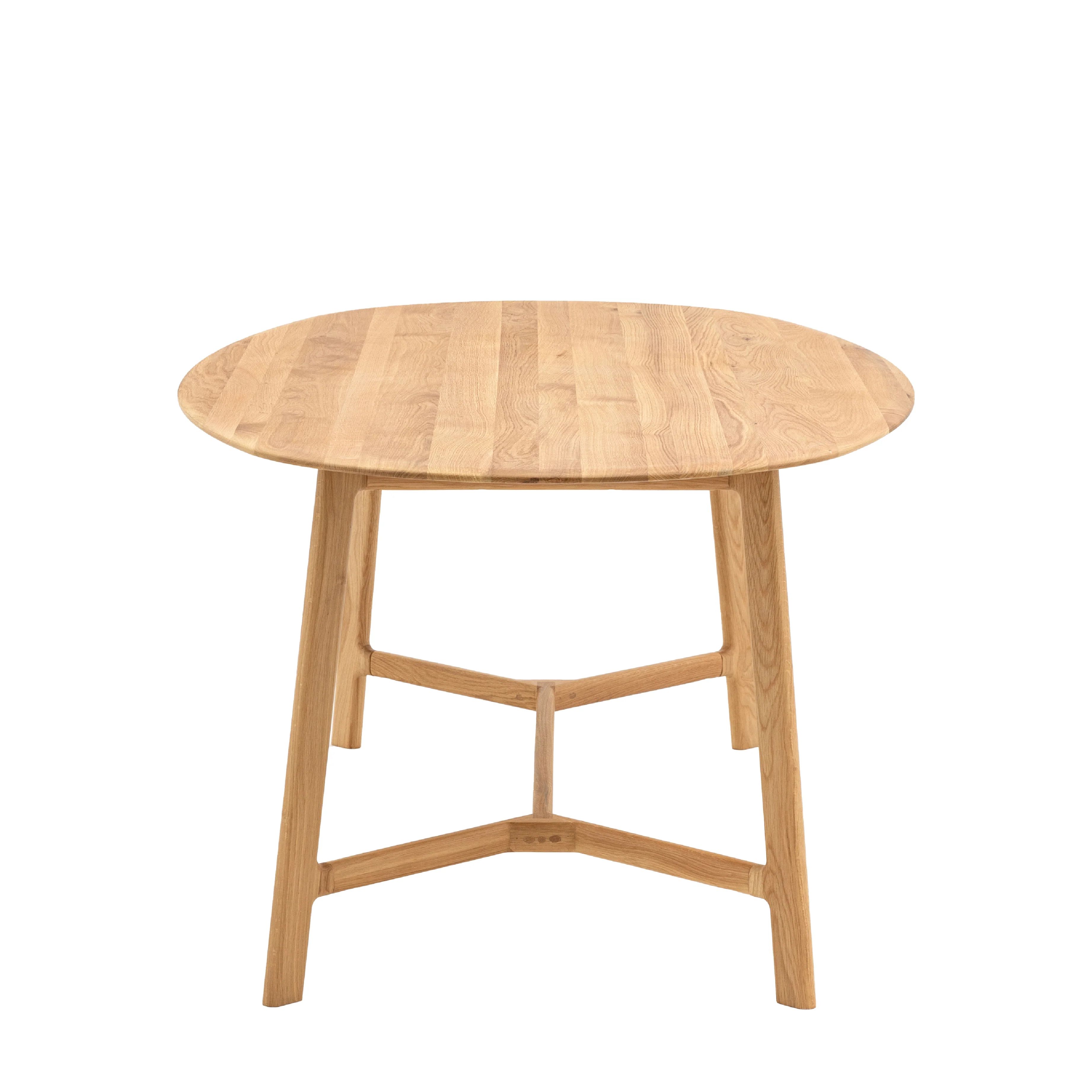 Madrid Mid-Century Scandi Oval Dining Table | Natural Oak - Image 4