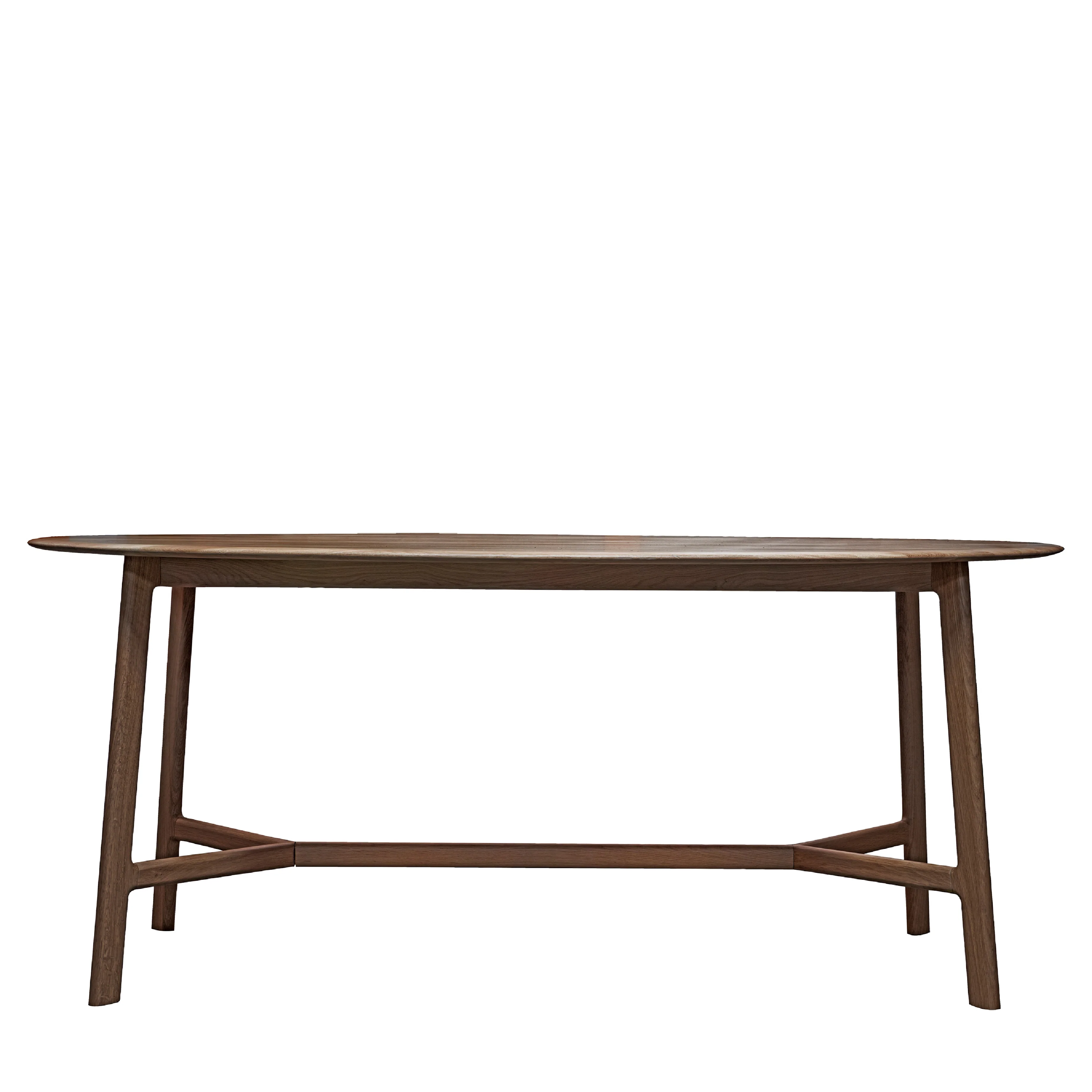 Madrid Mid-Century Scandi Oval Dining Table | Walnut - Image 4