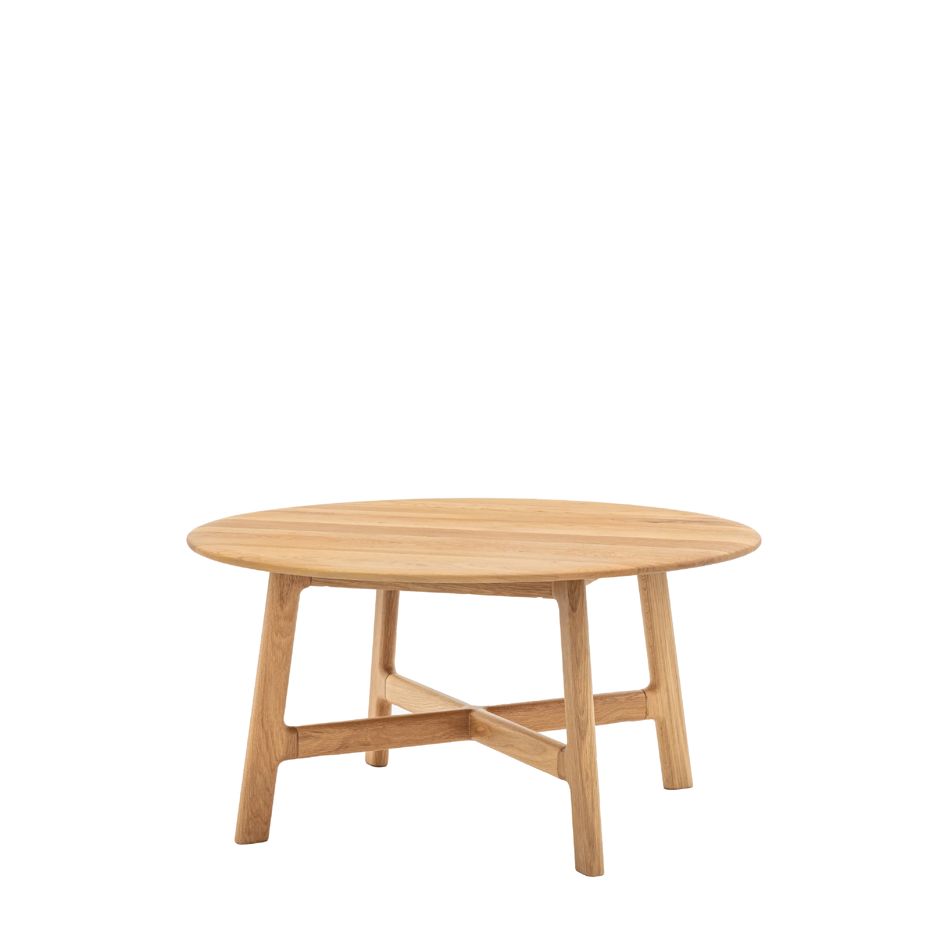 Madrid Round Mid-Century Scandi Coffee Table | Oak - Image 3