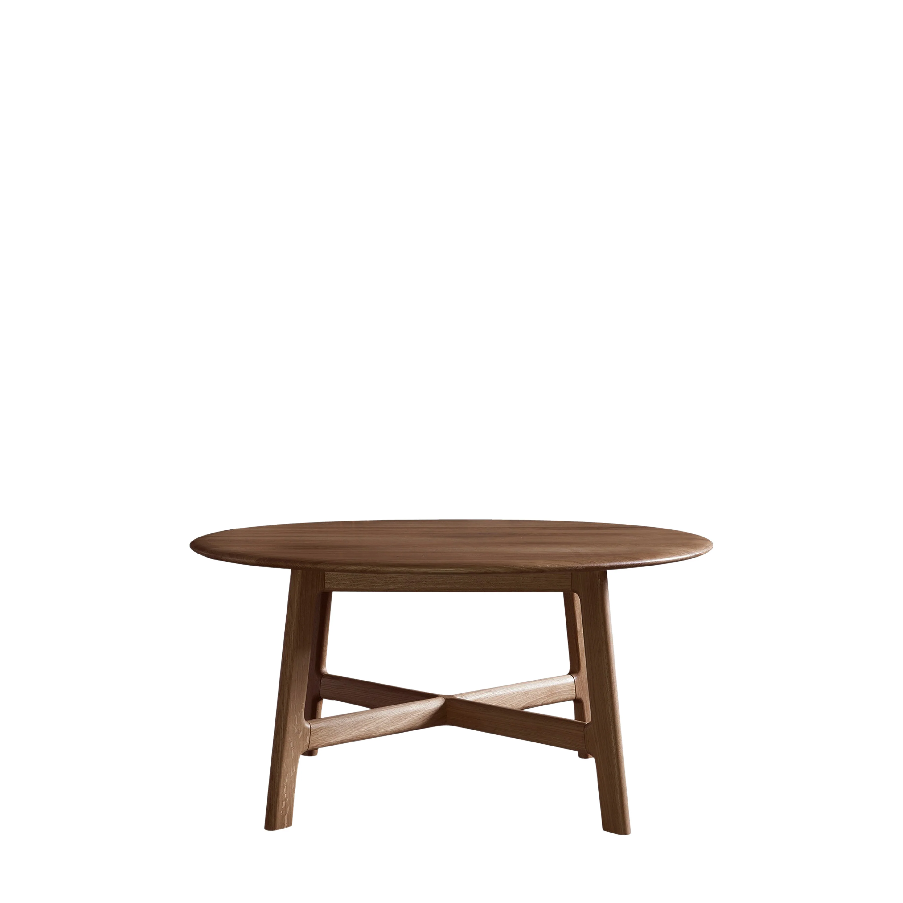 Madrid Round Mid-Century Scandi Coffee Table | Walnut - Image 3