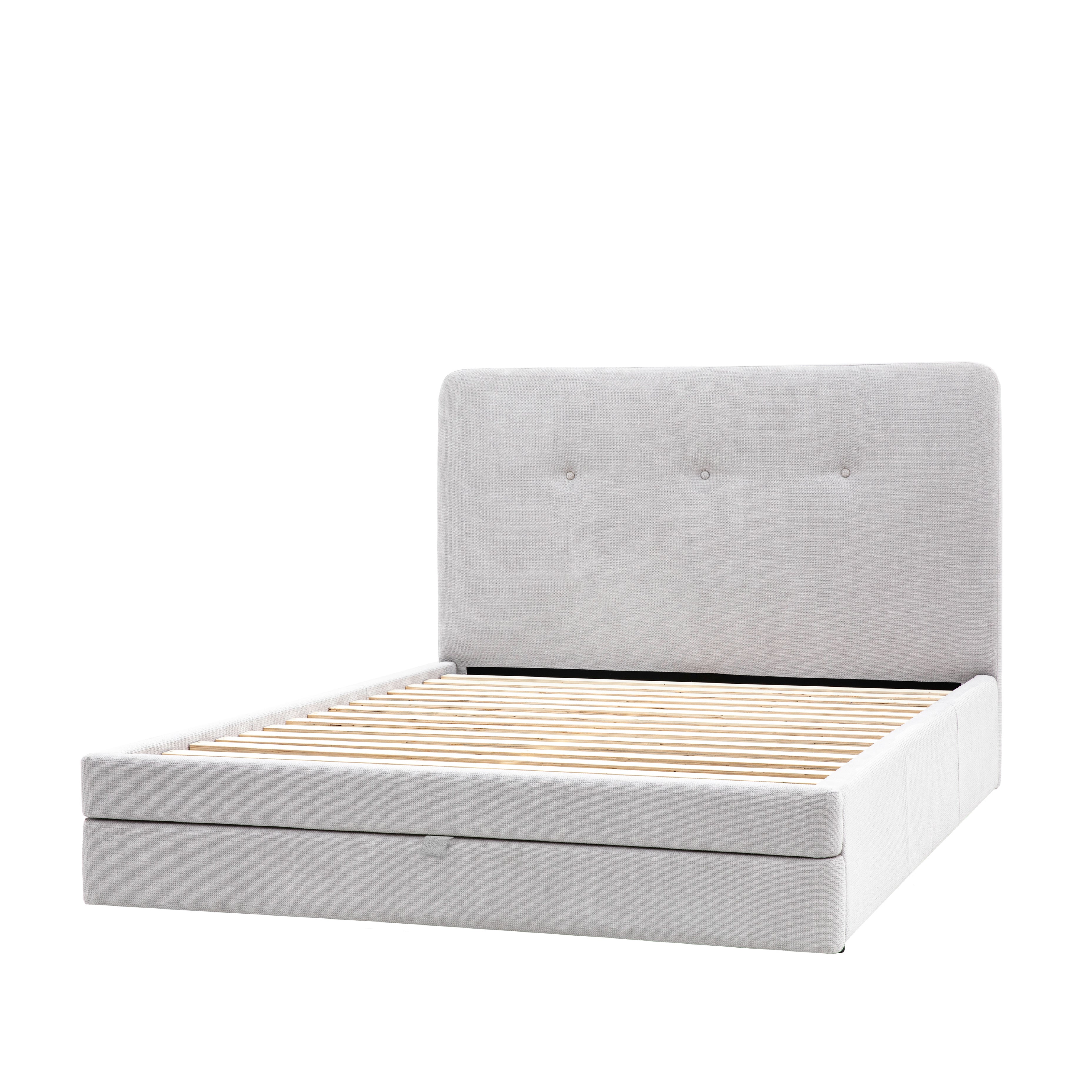 Marlowe Fabric 2 Drawer Bed Frame | Taupe - Image 2