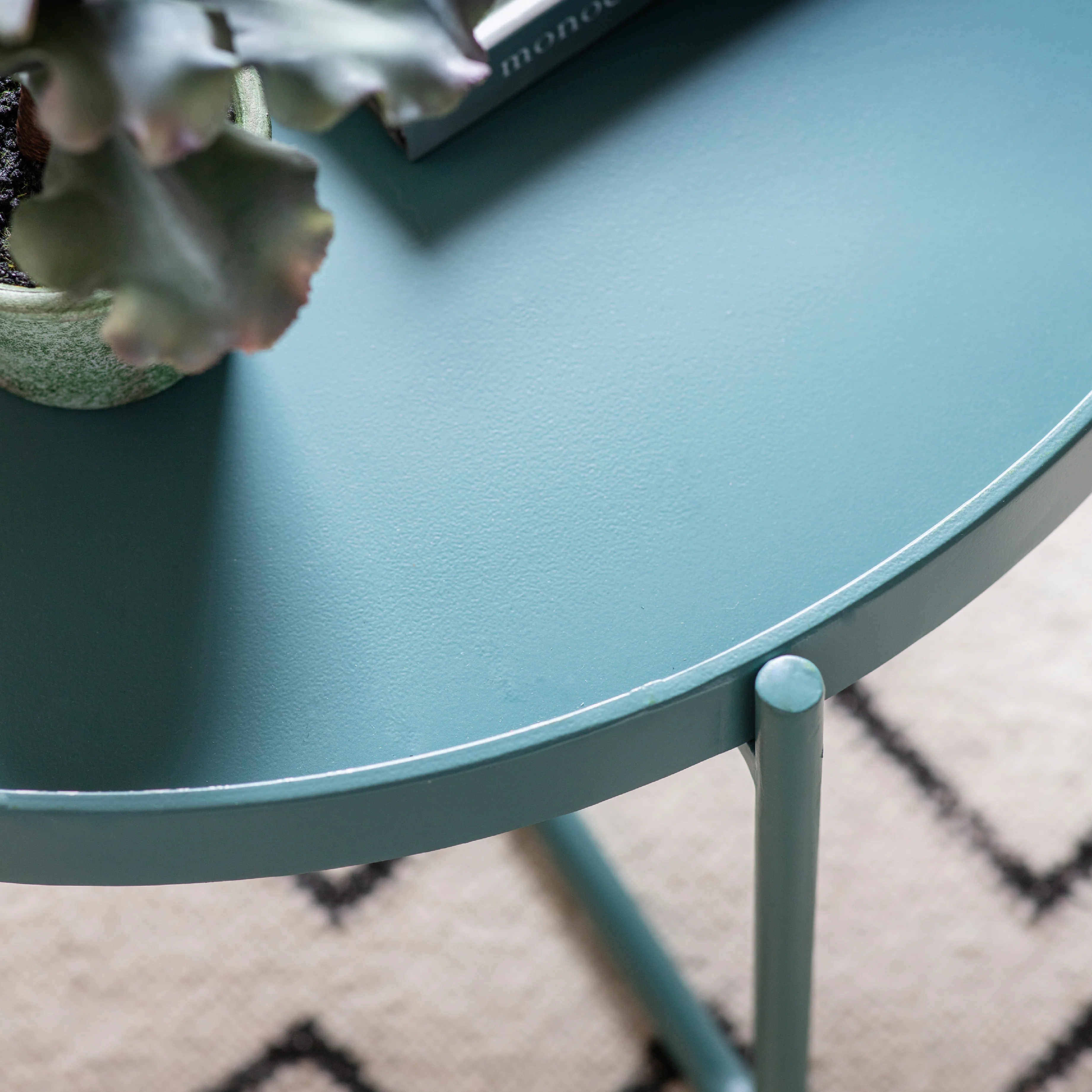 Melbury Handle Coffee Table | Teal - Image 2