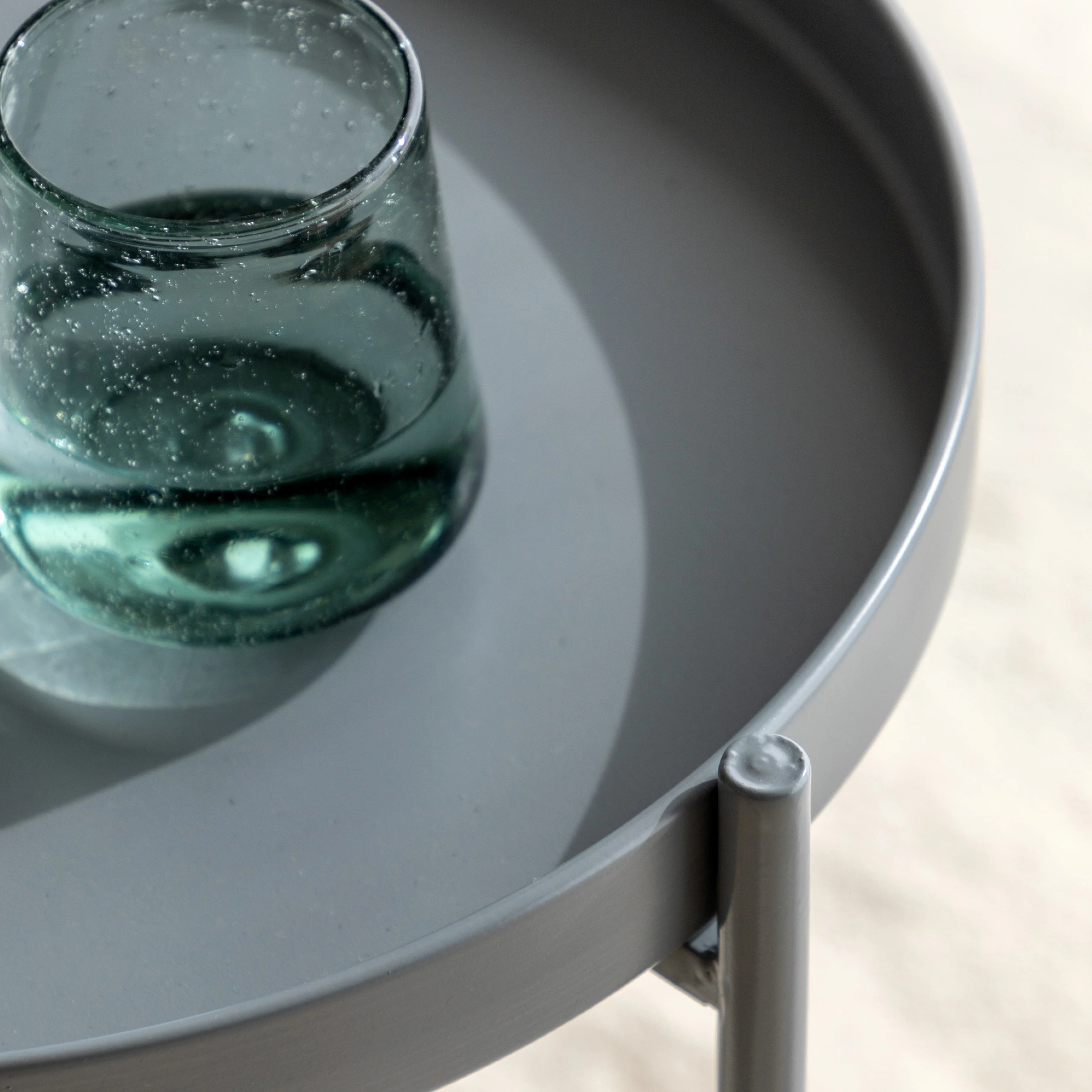 Melbury Handle Side Table | Grey - Image 2