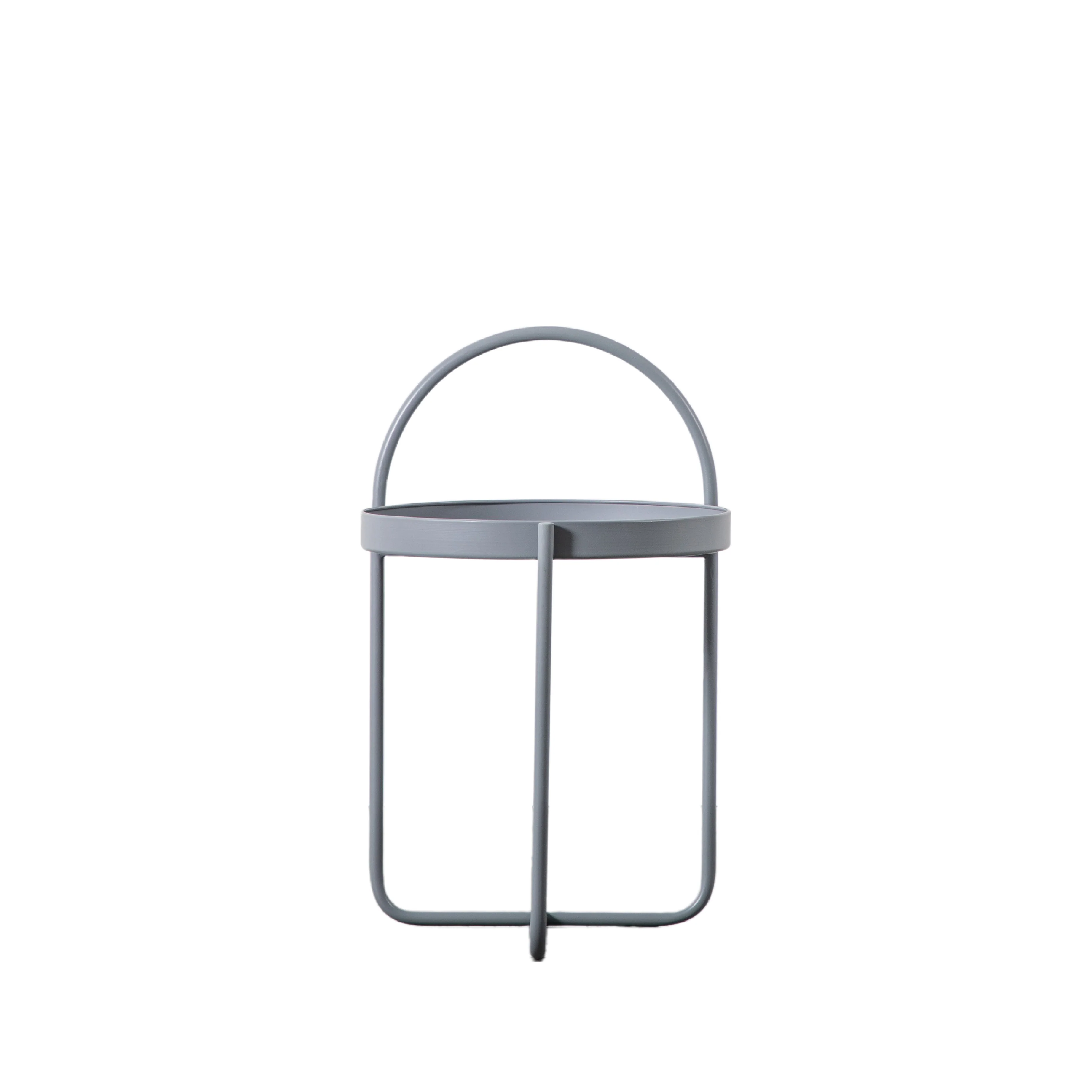 Melbury Handle Side Table | Grey - Image 3