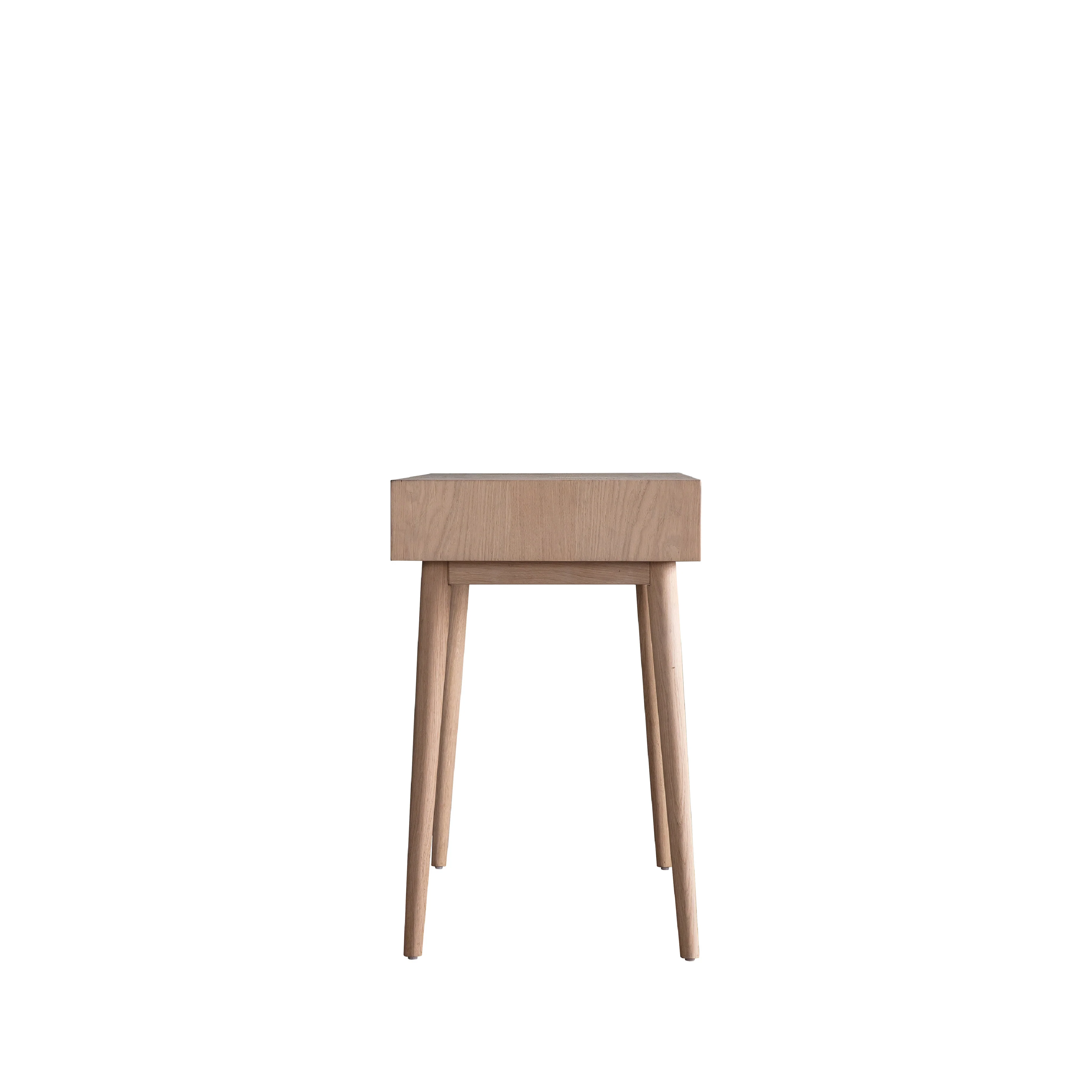 Milano Chevron 1 Drawer Desk | Oak - Image 4