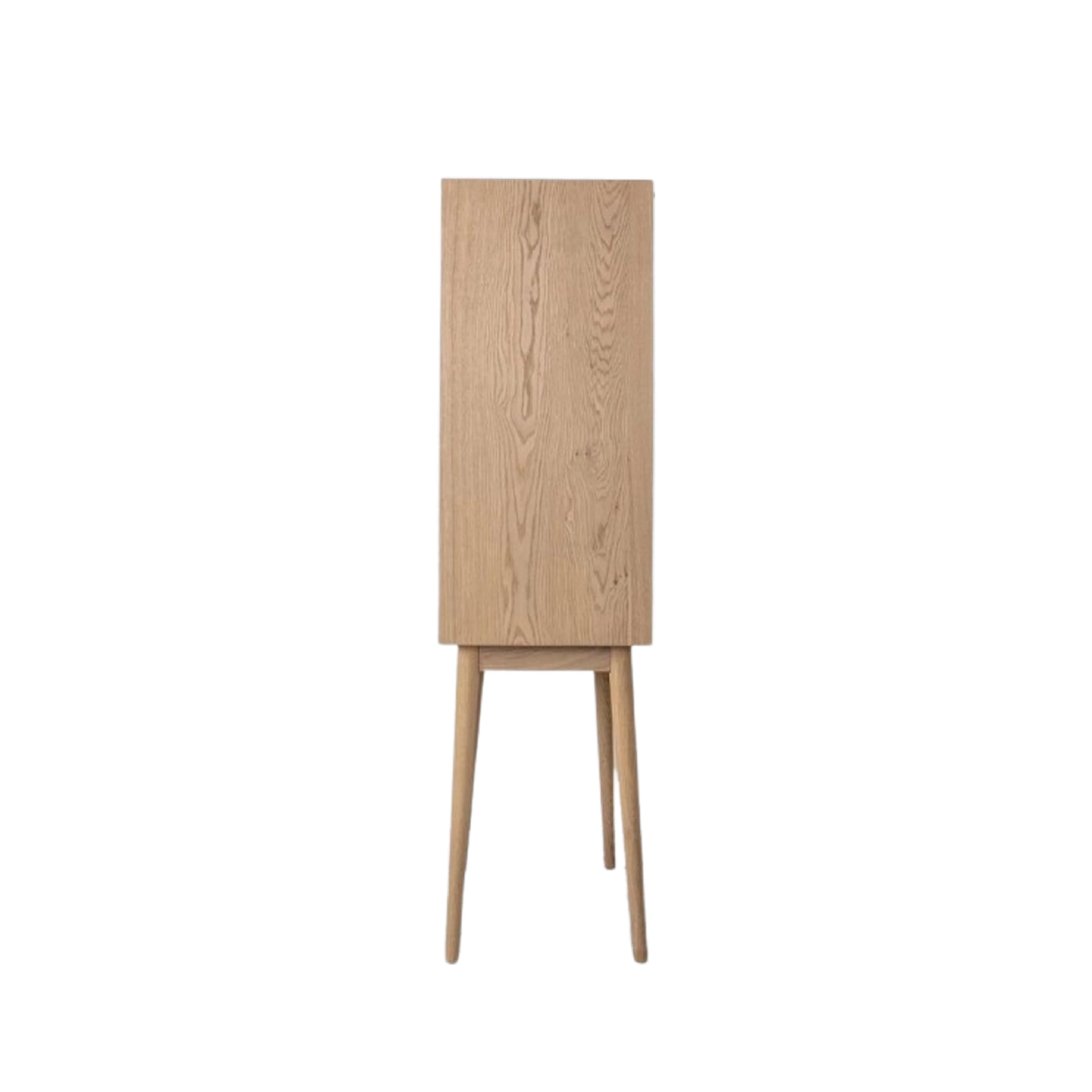 Milano Chevron 2 Door Cocktail Cabinet | Oak - Image 3
