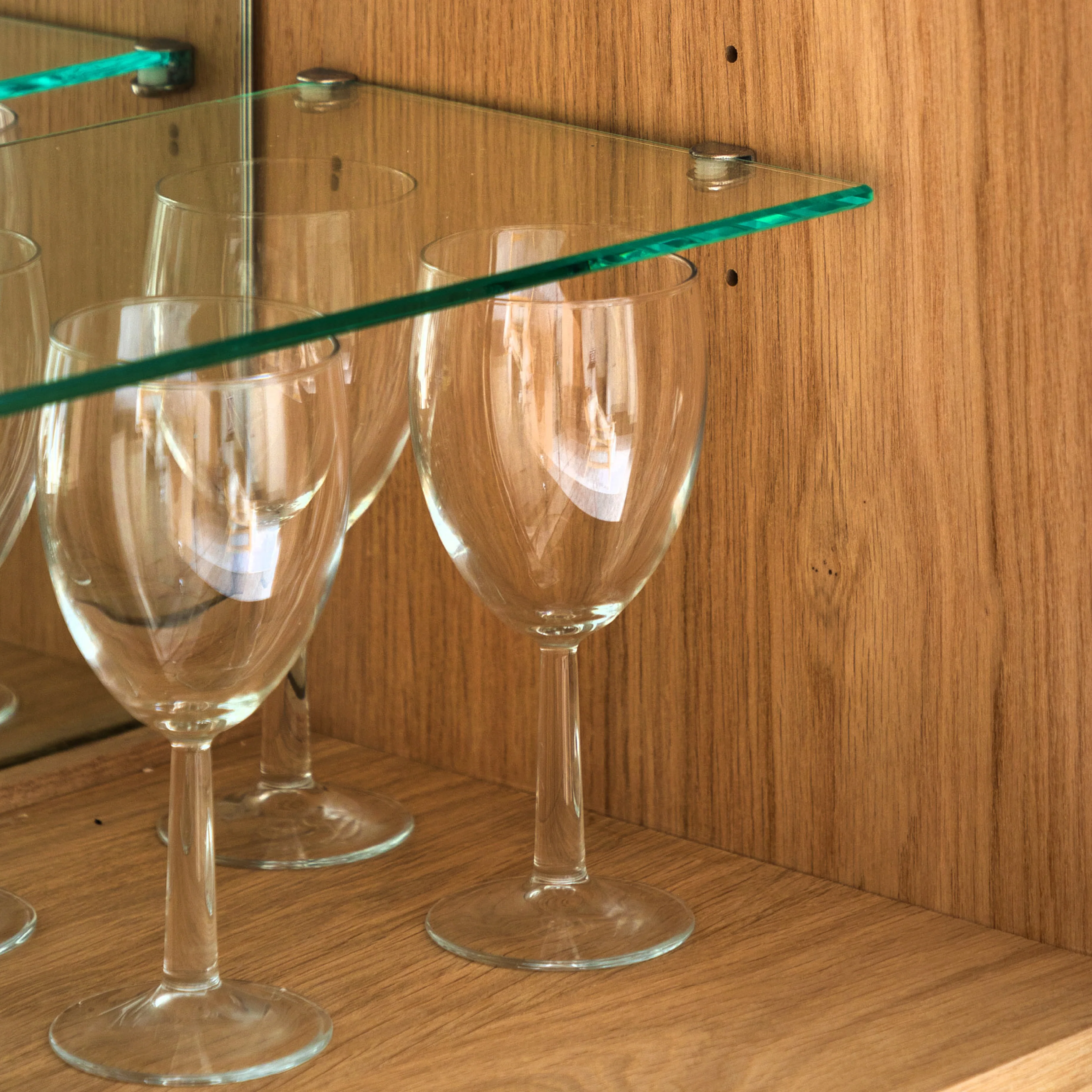 Milano Chevron 2 Door Cocktail Cabinet | Oak - Image 5