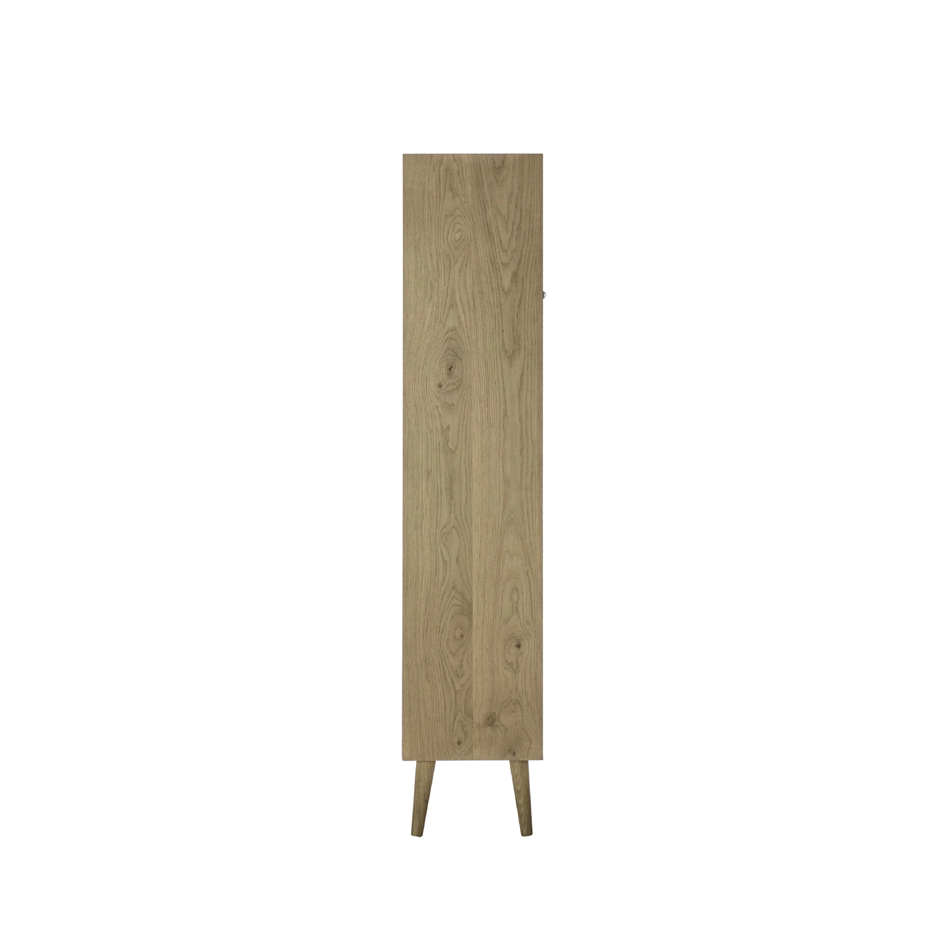 Milano Chevron 2 Door Open Display Unit | Oak - Image 4