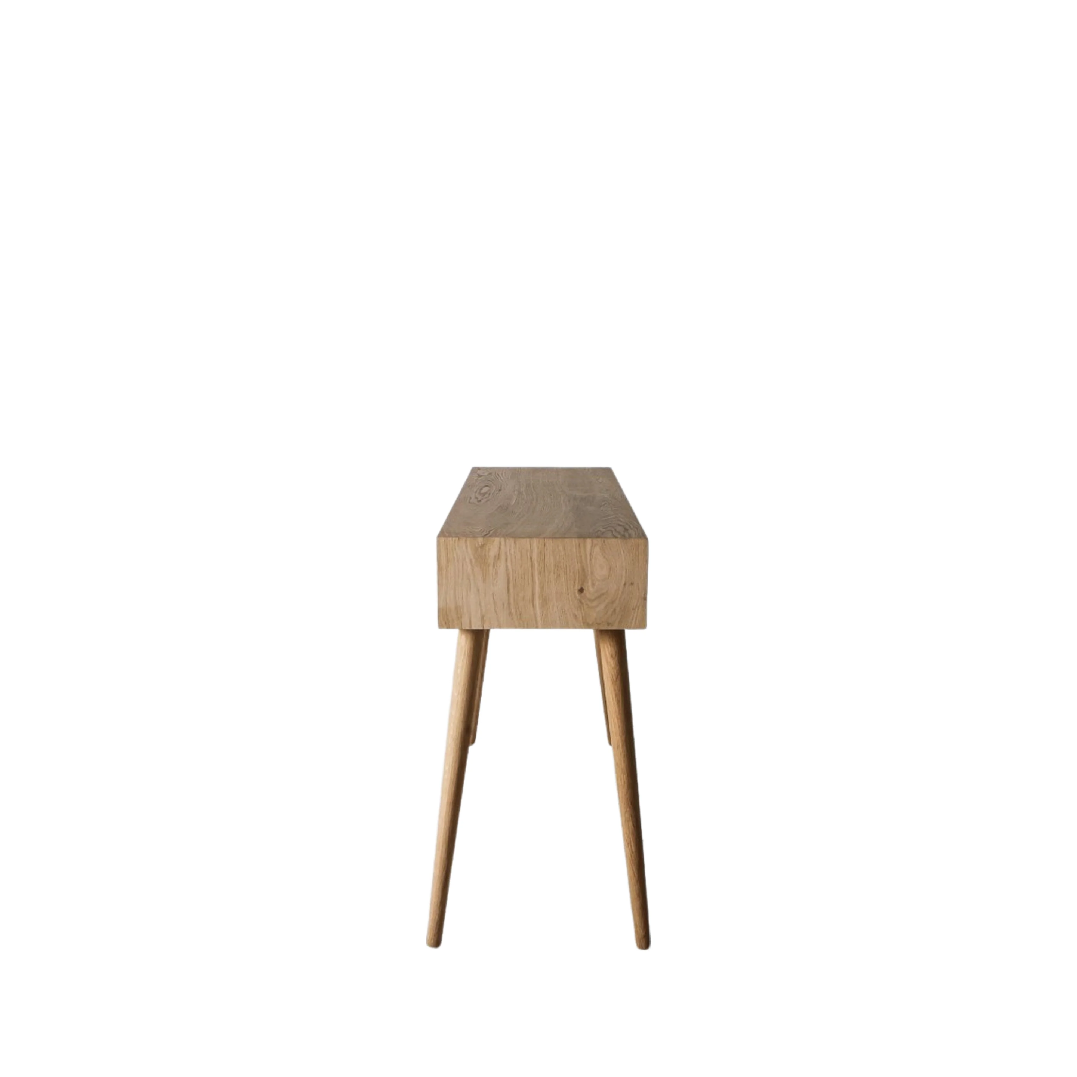 Milano Chevron 2 Drawer Console Table | Oak - Image 4