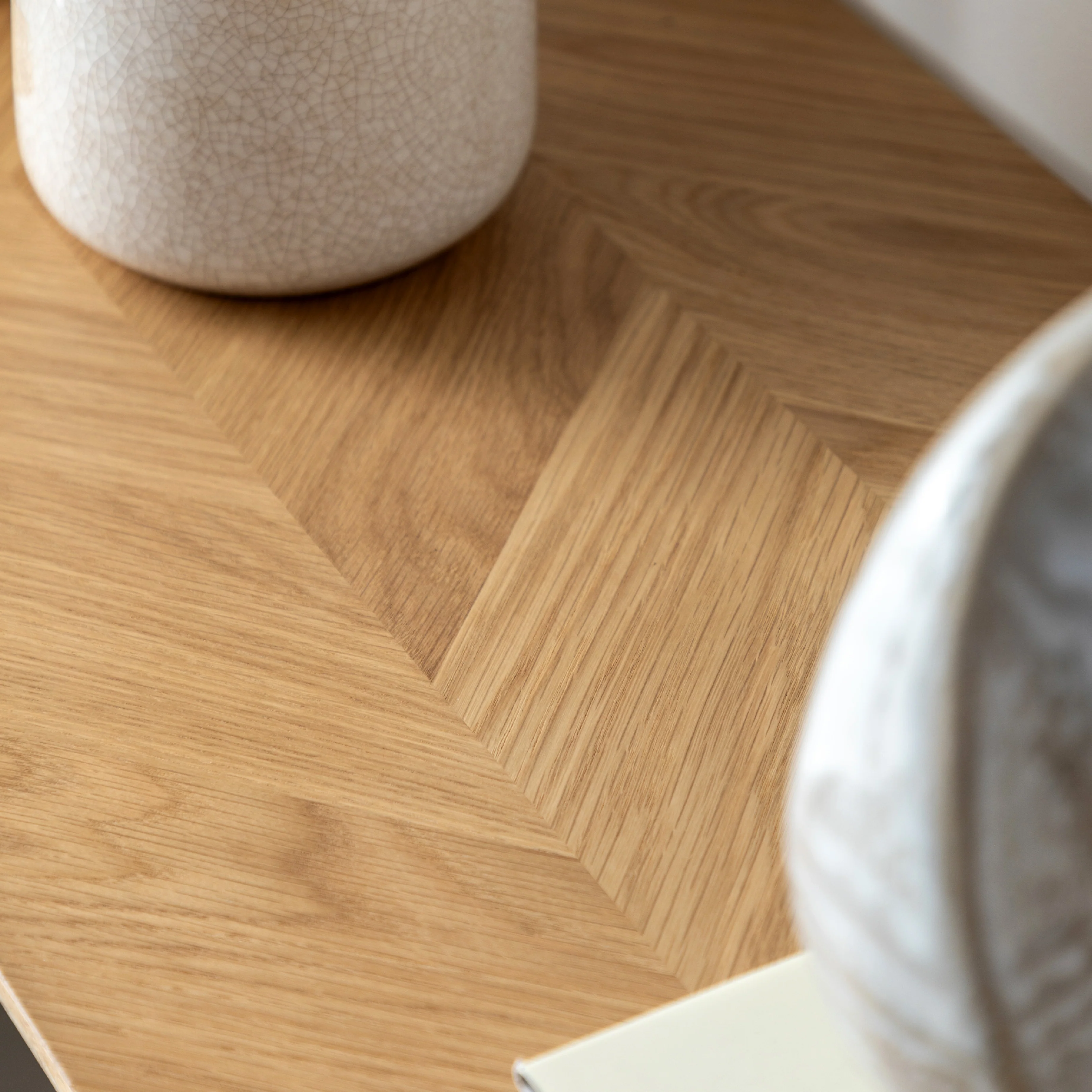 Milano Chevron Console Table | Oak - Image 5