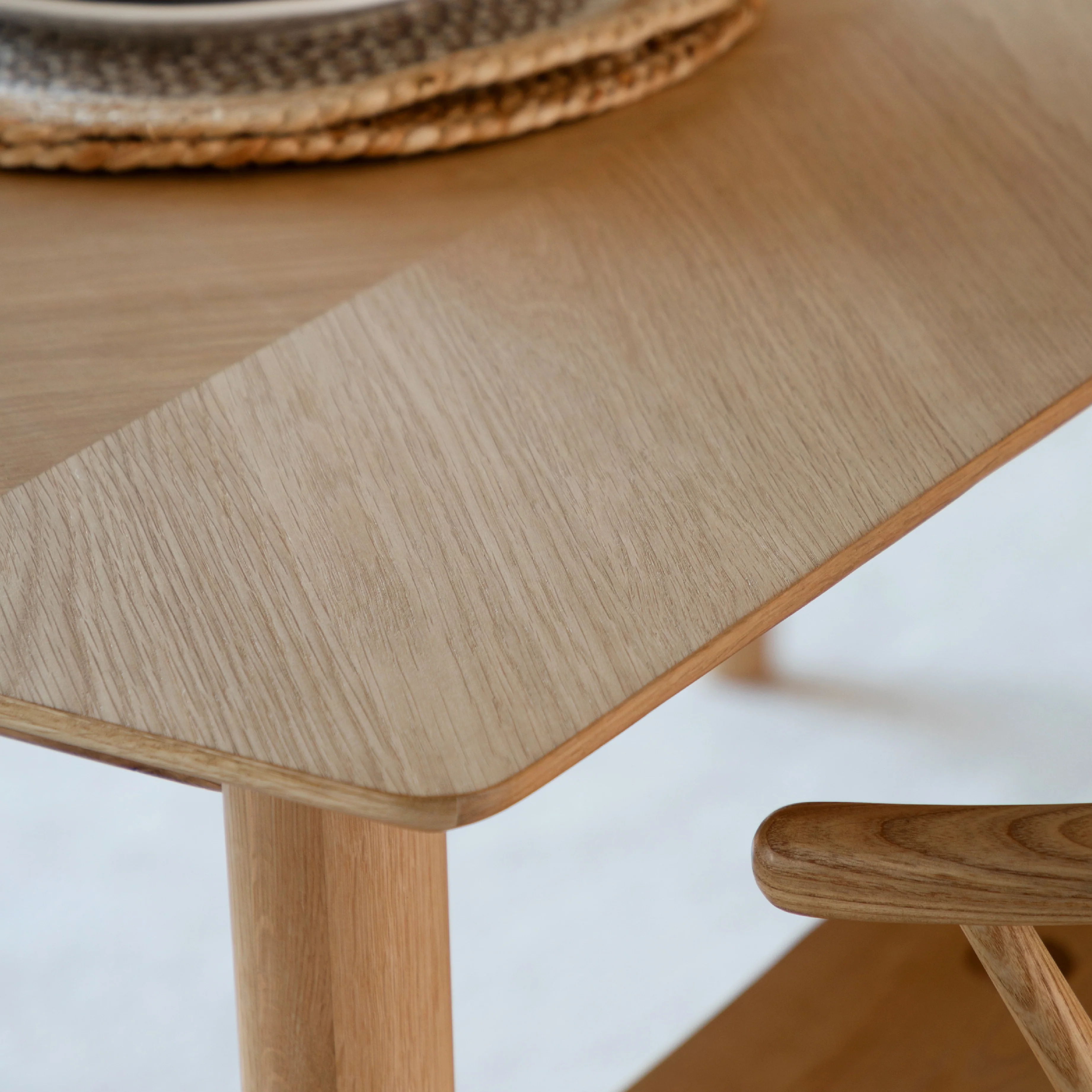 Milano Chevron Dining Table | Oak - Image 2