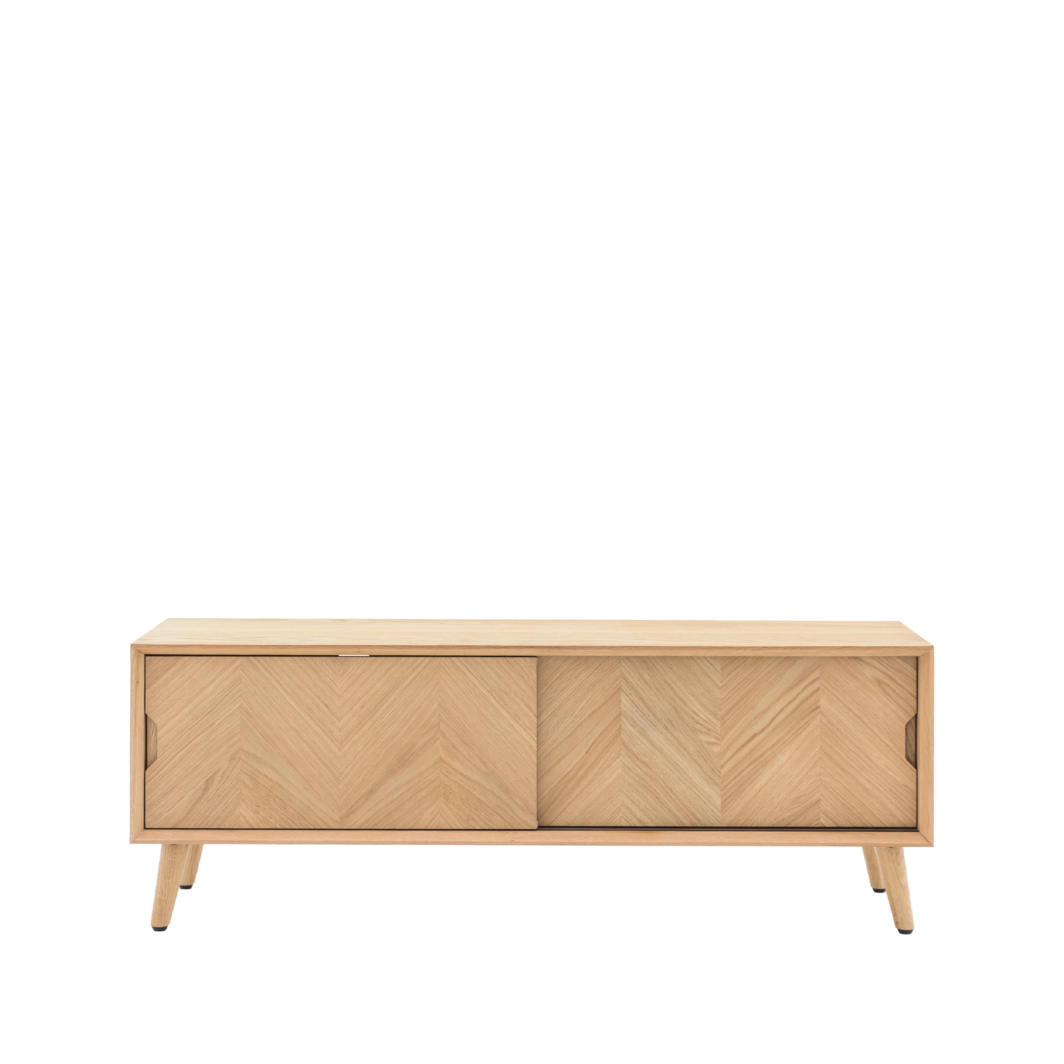 Milano Chevron Media Unit | Oak - Image 3