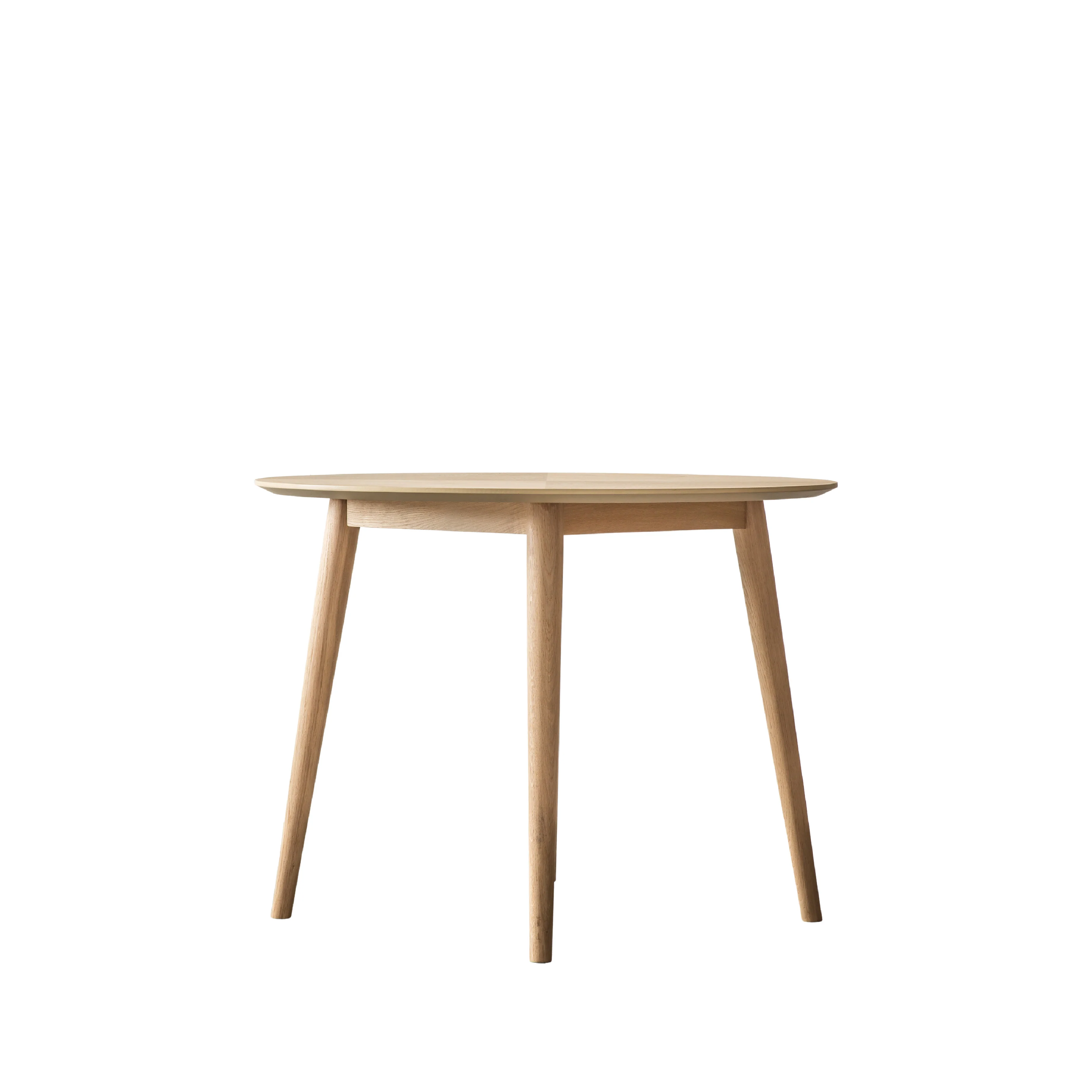 Milano Chevron Round Dining Table | Oak - Image 3
