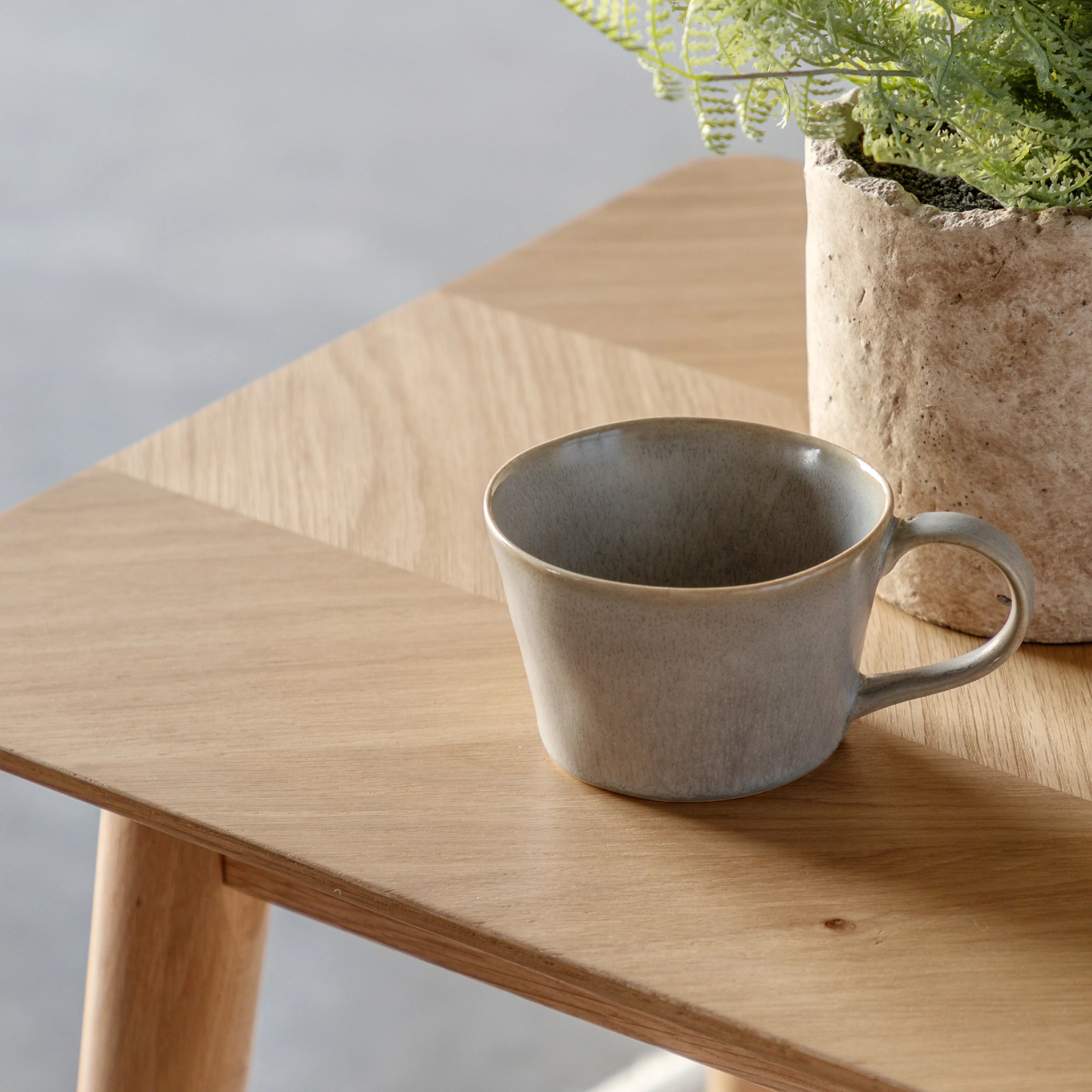 Milano Chevron Side Table | Oak - Image 2
