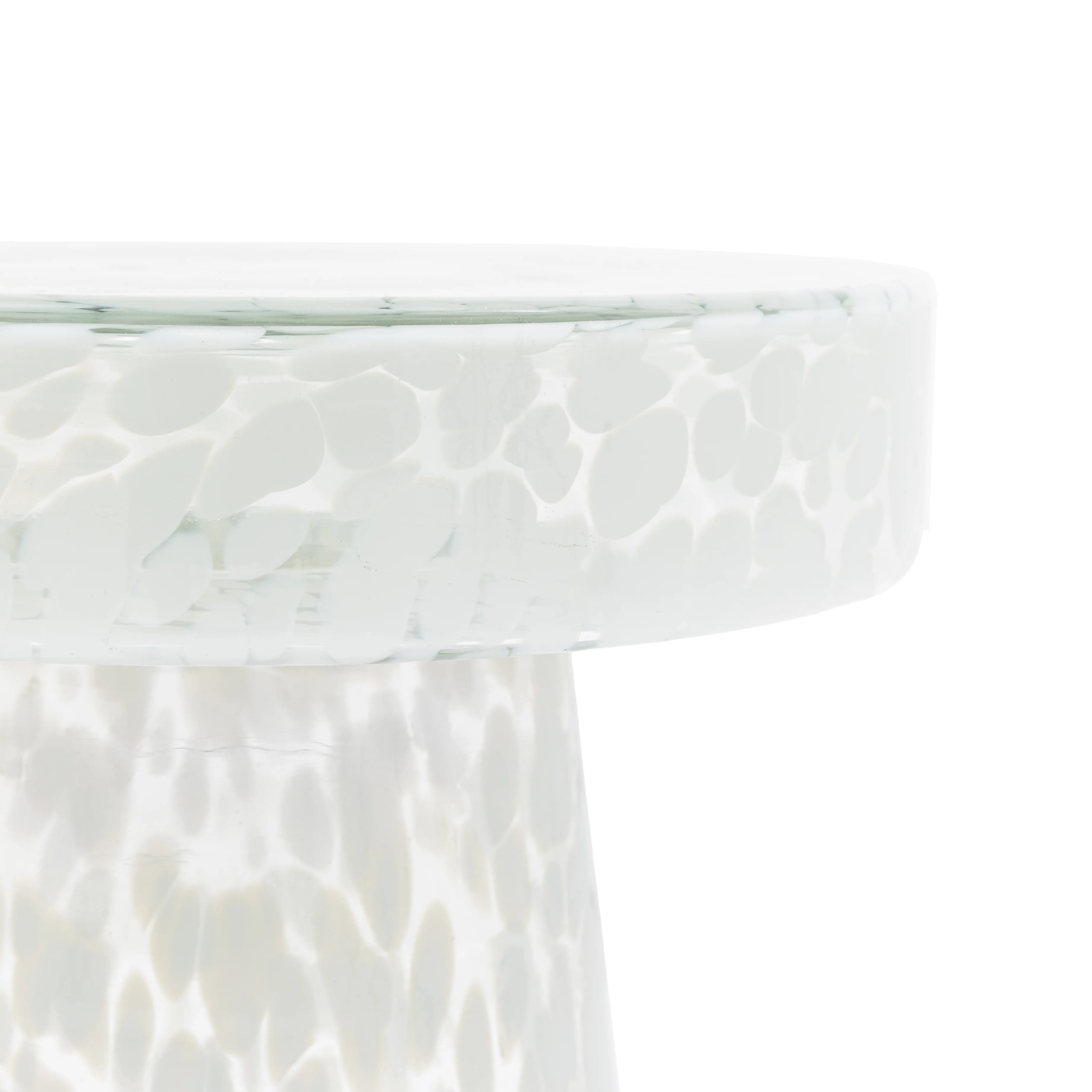 Murano Glass Side Table | White - Image 4