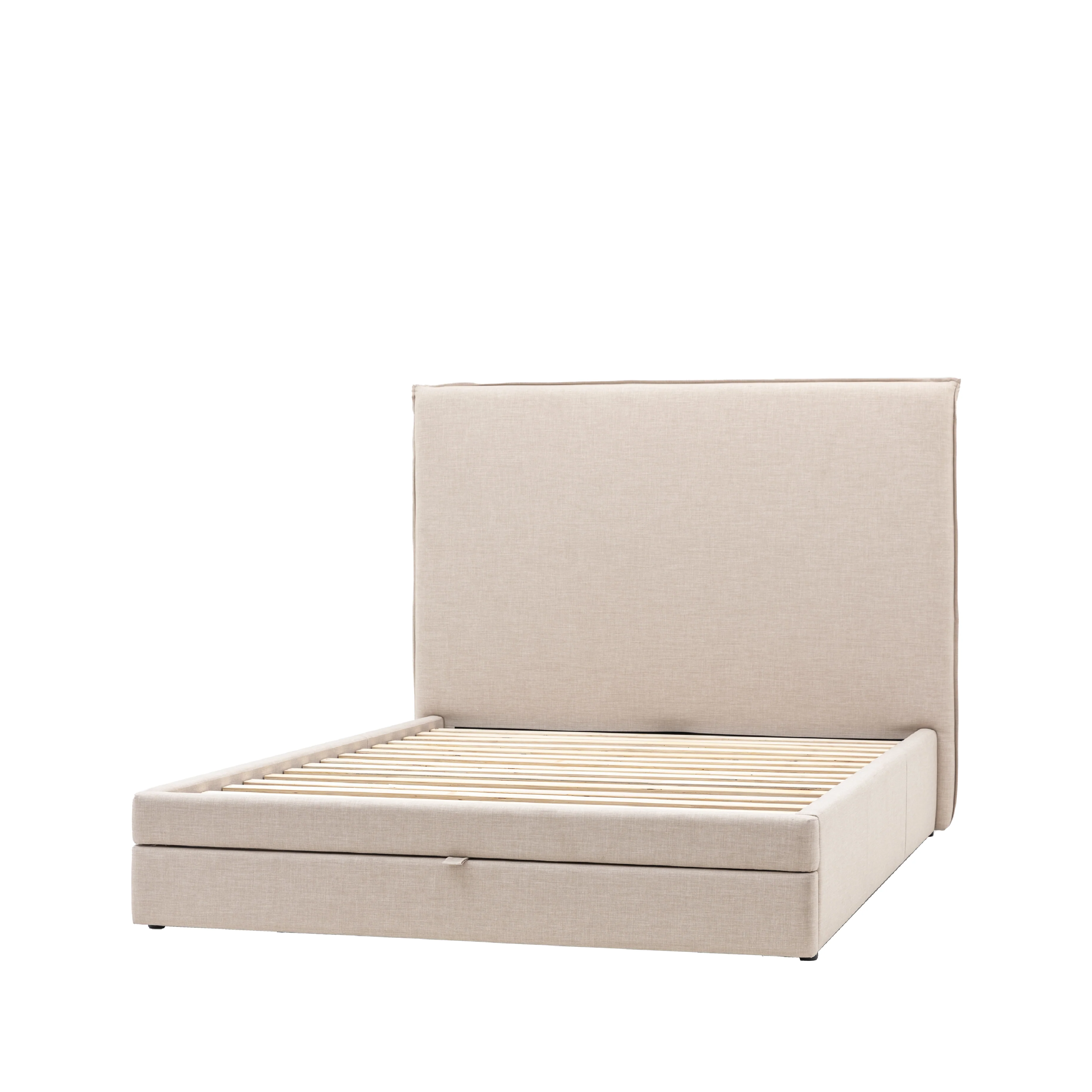 Naunton Fabric Bed with Drawer | Natural - Image 2