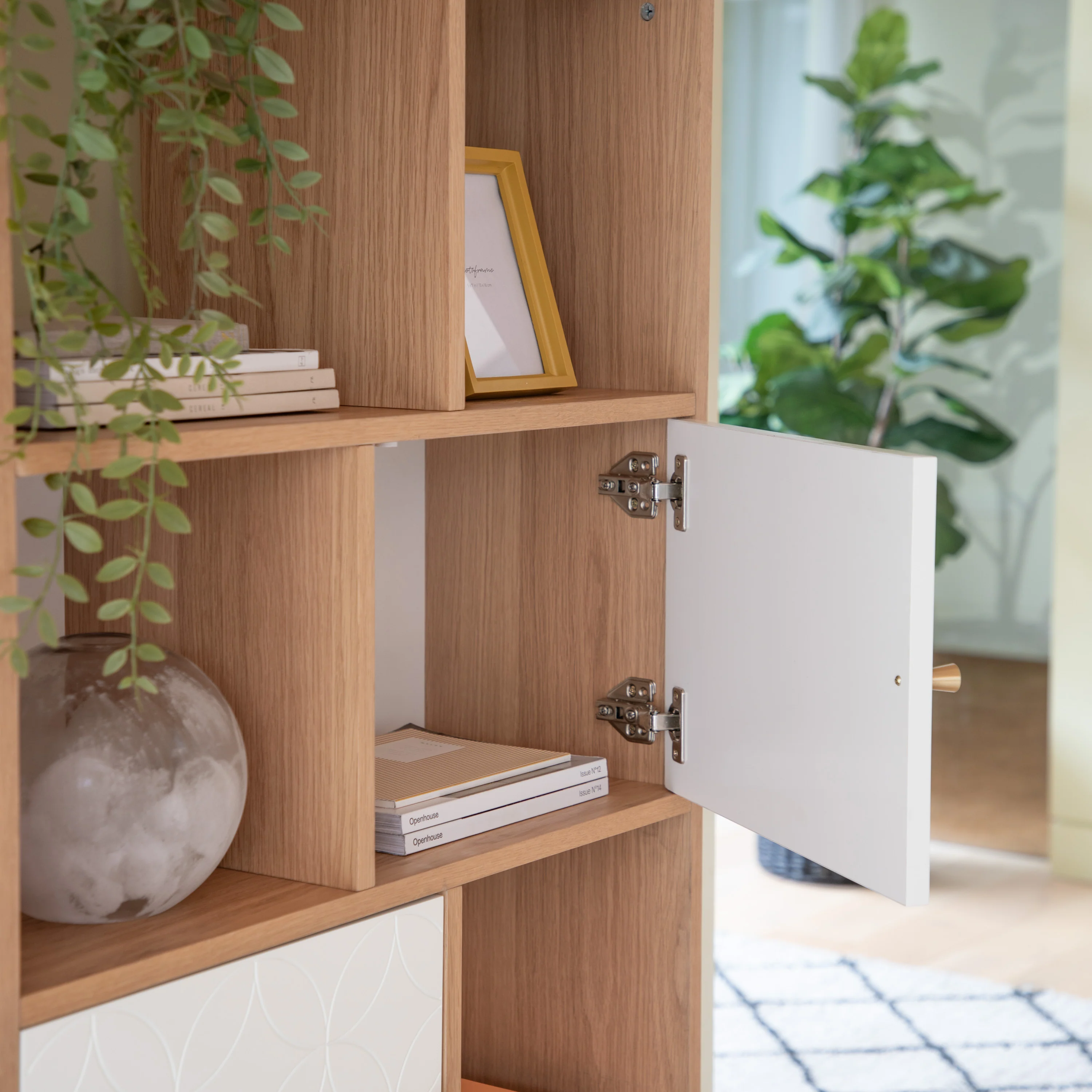 Newbury Bauhaus Display Unit | White/Natural - Image 3