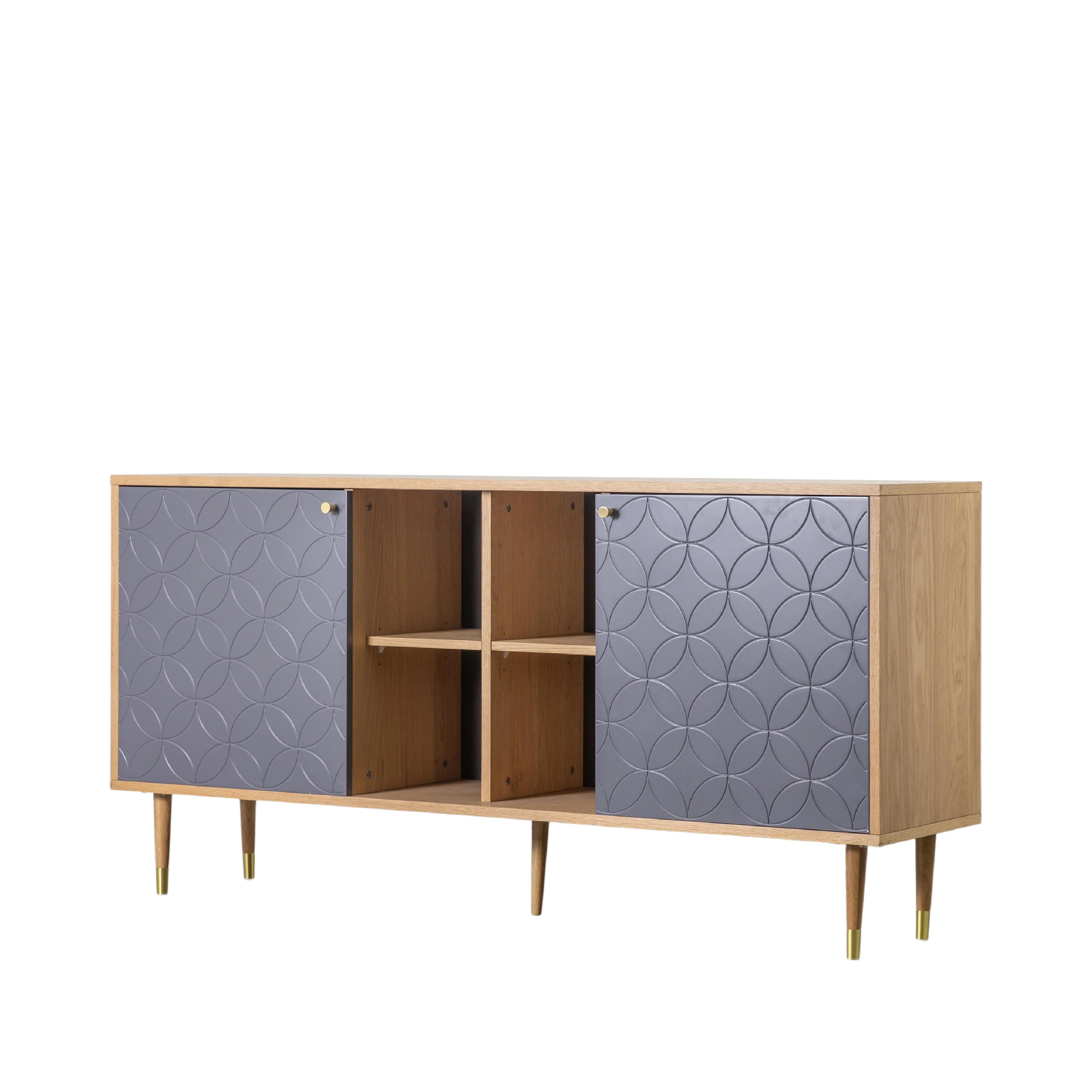Newbury Bauhaus Sideboard | Grey/Oak - Image 3
