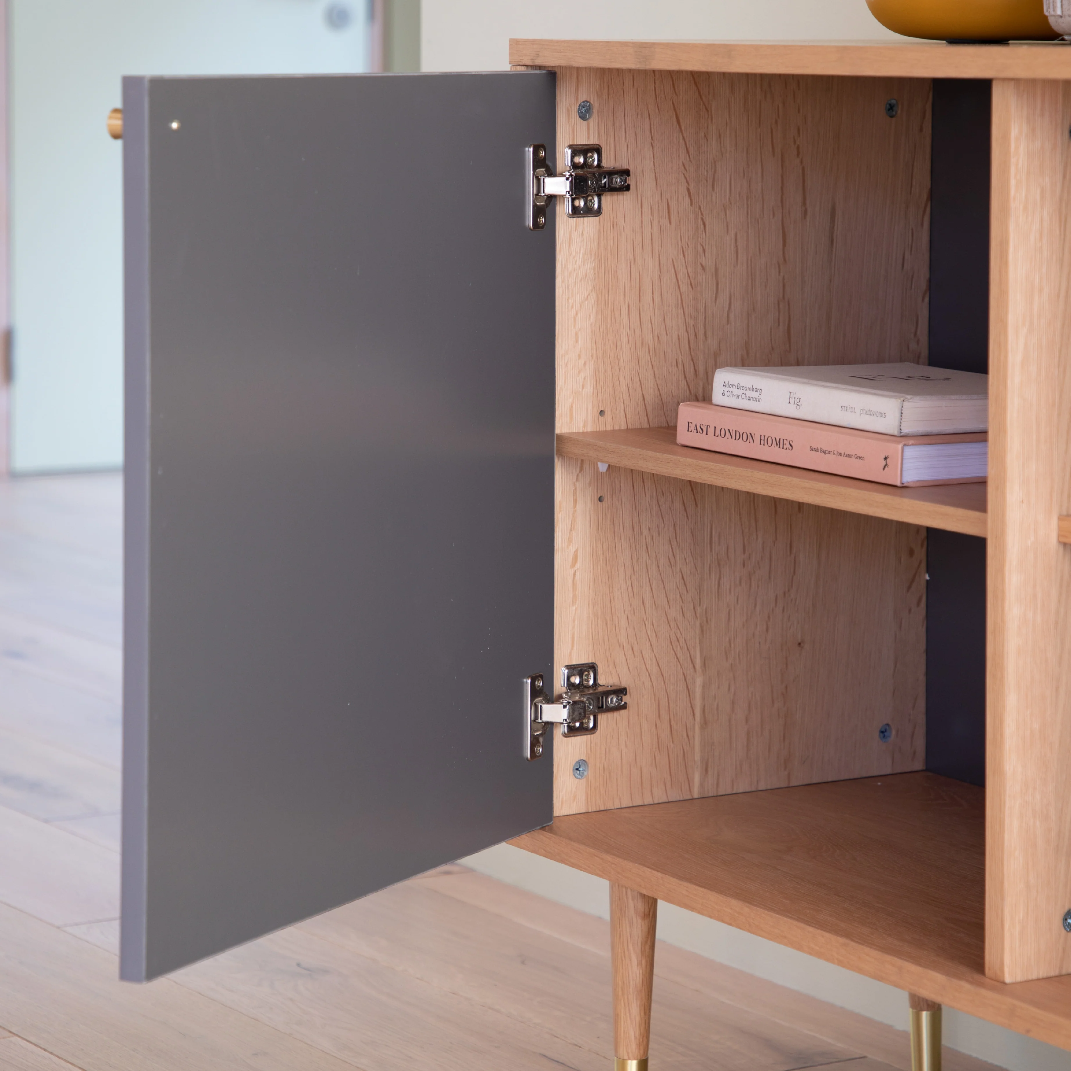 Newbury Bauhaus Sideboard | Grey/Oak - Image 5