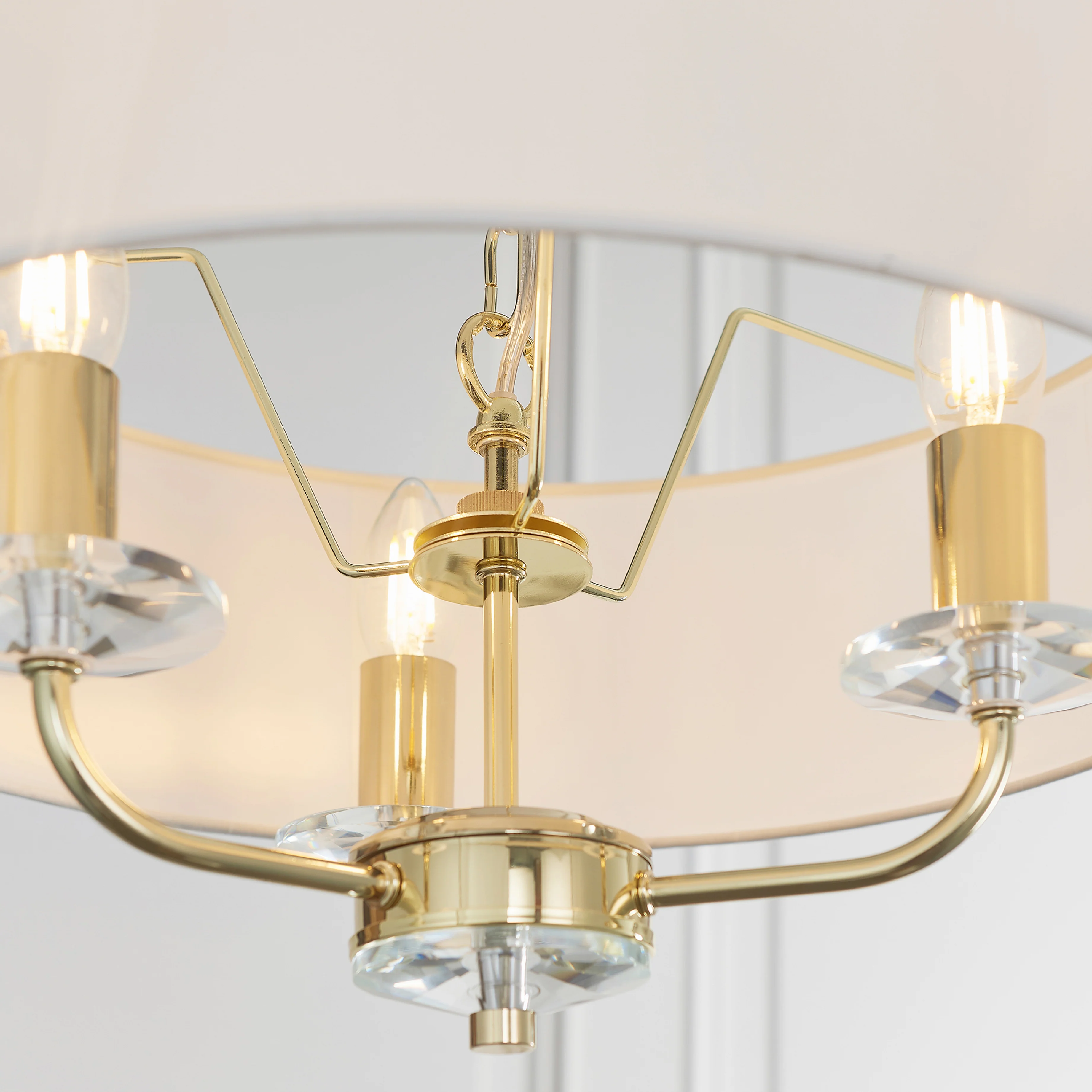 Nixon Pendant Light | Brass/Vintage White | Small - Image 2