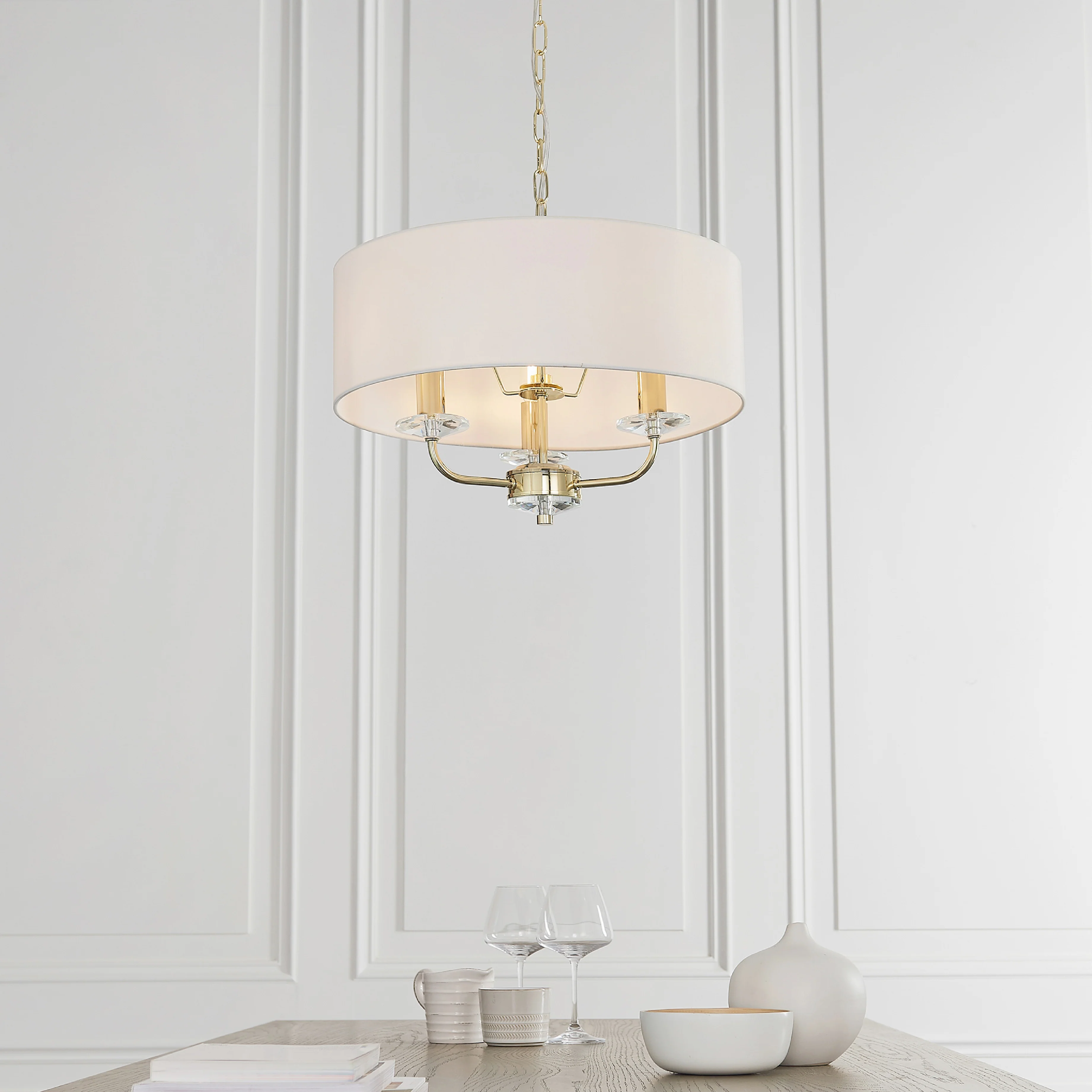 Nixon Pendant Light | Brass/Vintage White | Small - Image 5