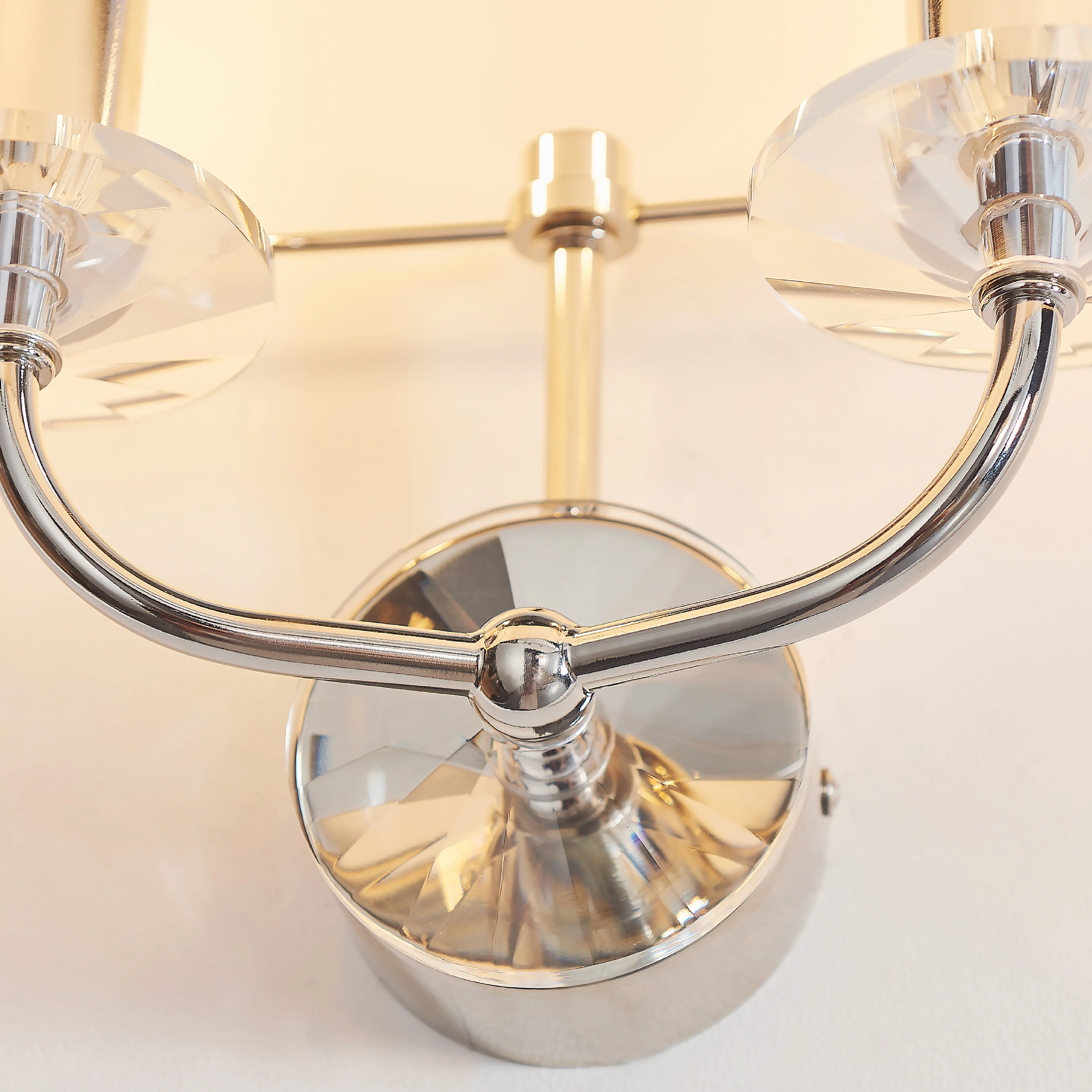Nixon Wall Light | Bright Nickel/Vintage White - Image 2