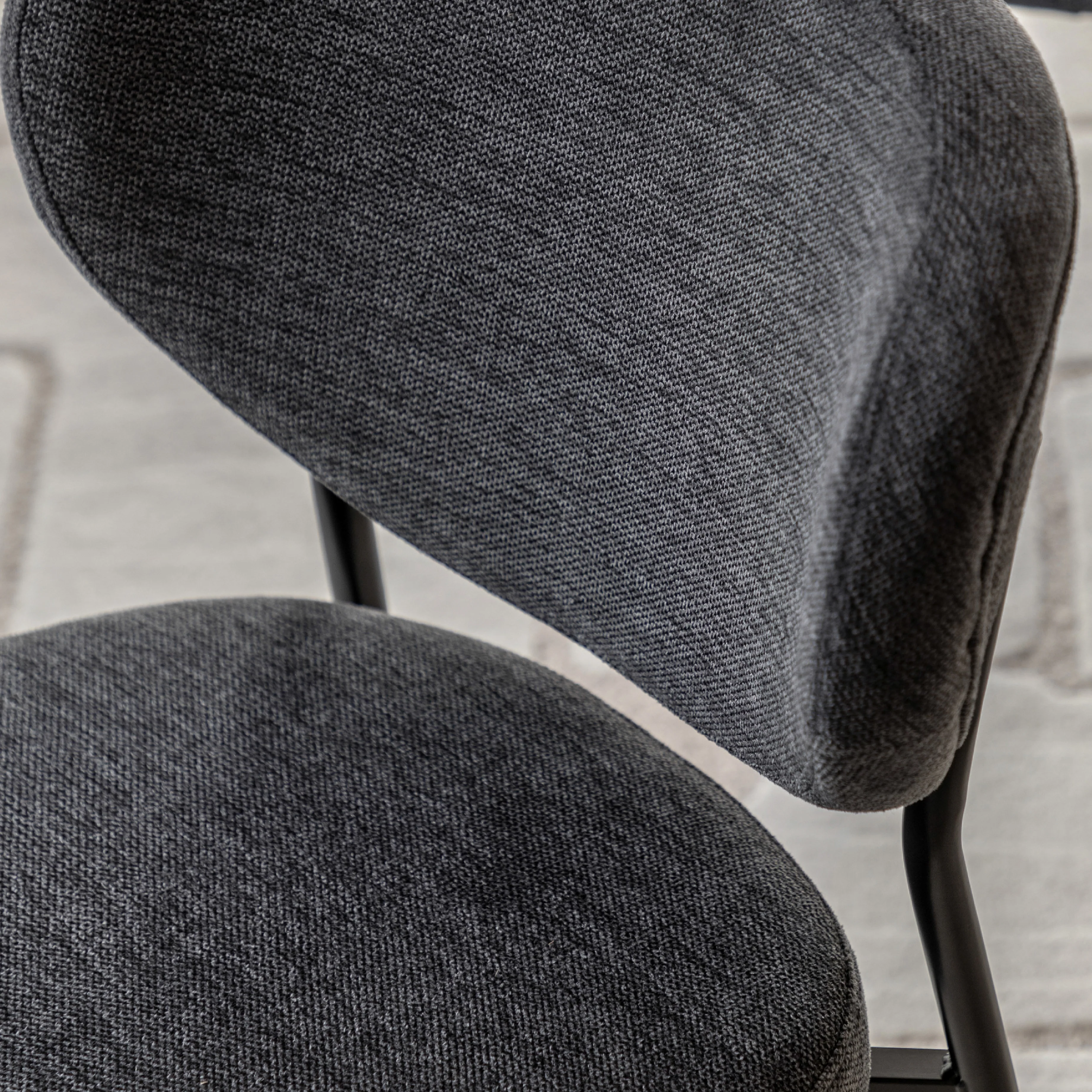 Oppo Oval Dining Chairs | Charcoal | Set of 2 - Image 2