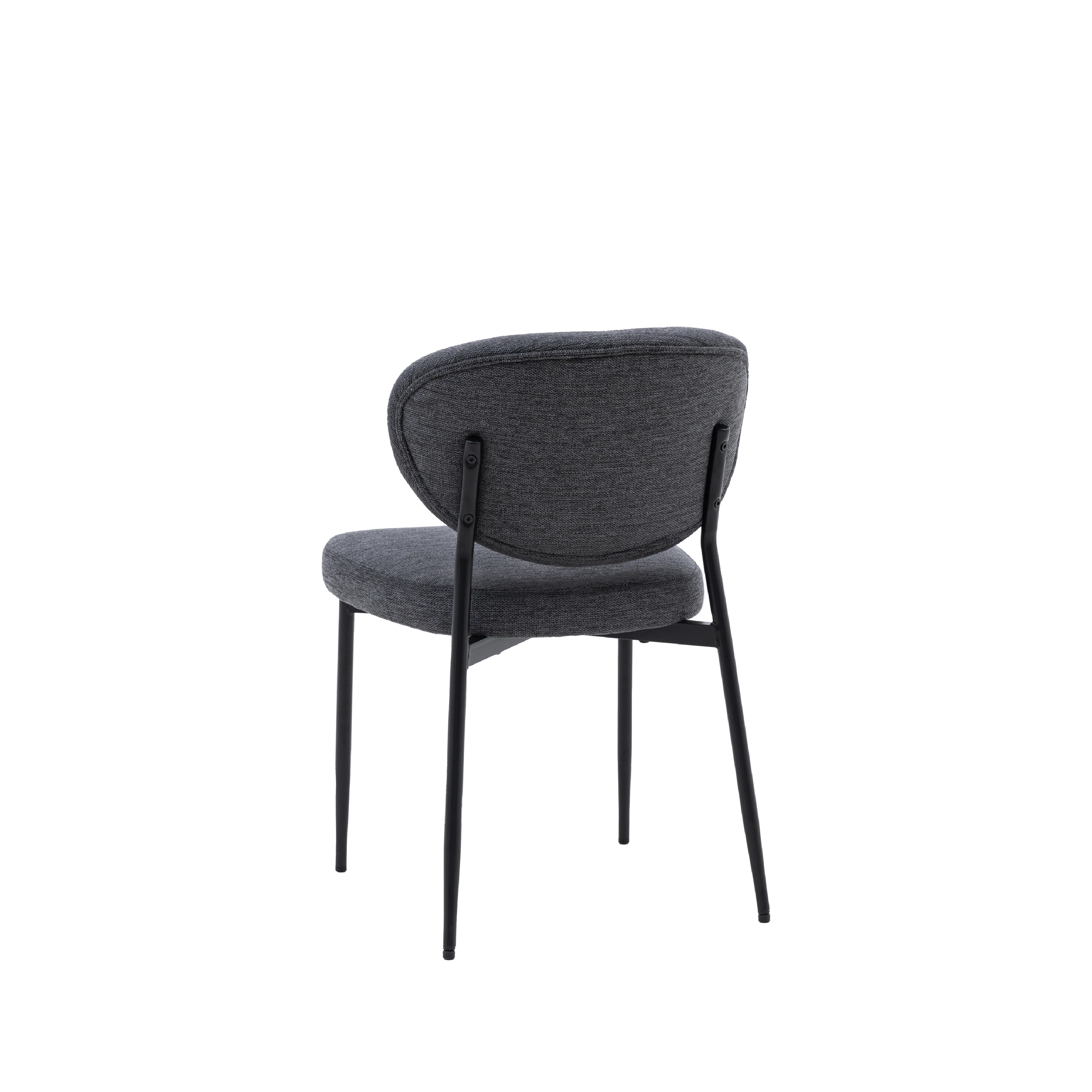 Oppo Oval Dining Chairs | Charcoal | Set of 2 - Image 4