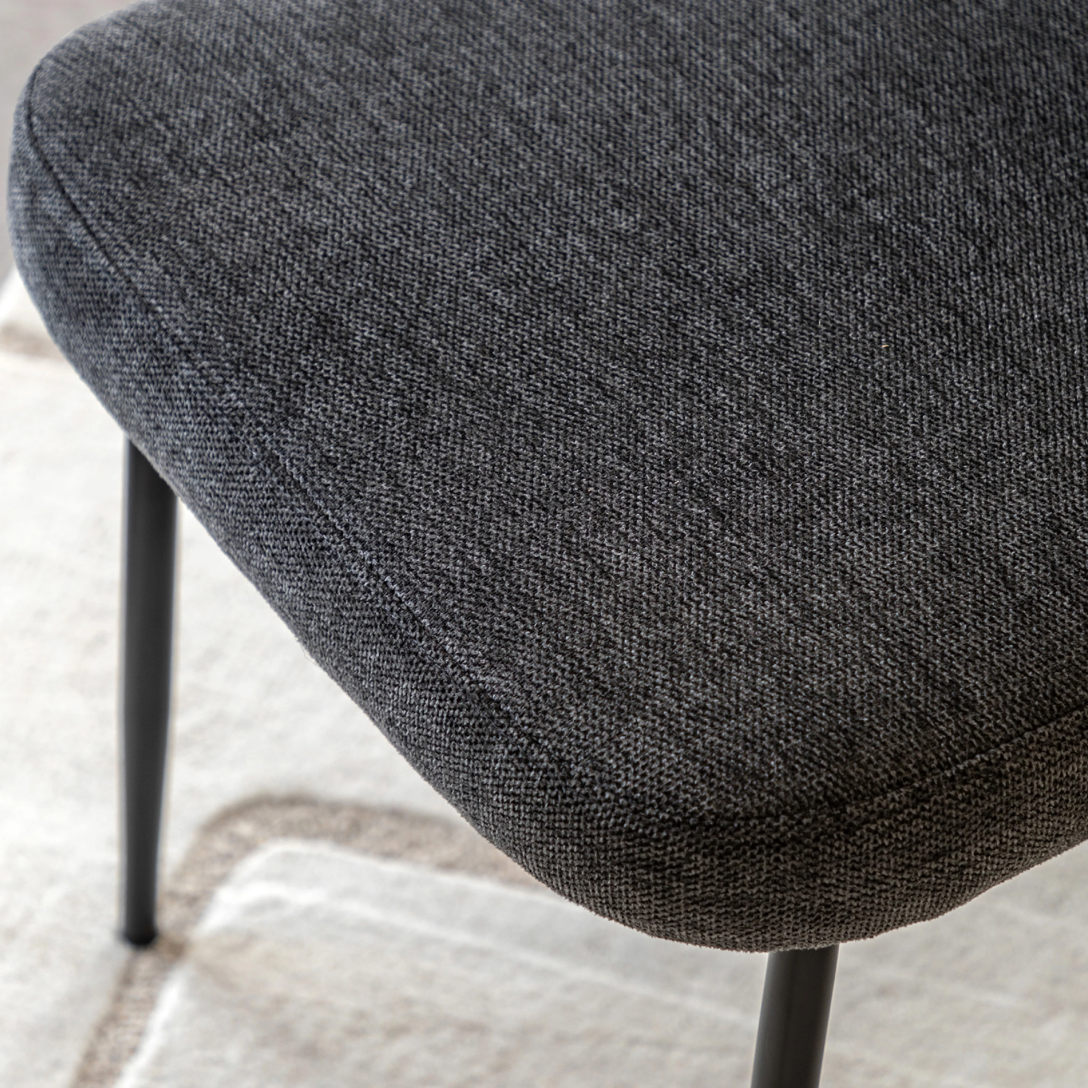 Oppo Oval Dining Chairs | Charcoal | Set of 2 - Image 5