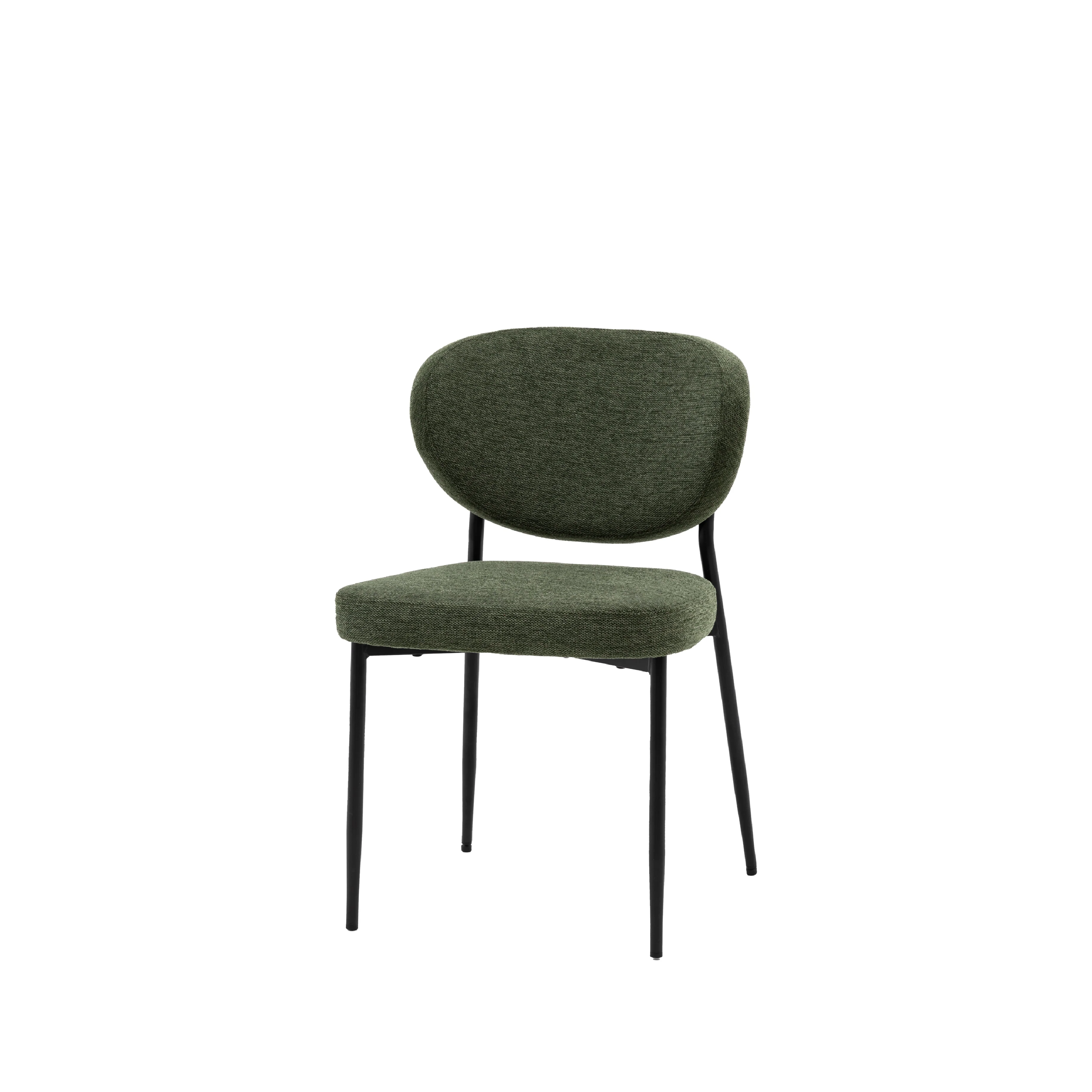 Oppo Oval Dining Chairs | Green | Set of 2 - Image 3