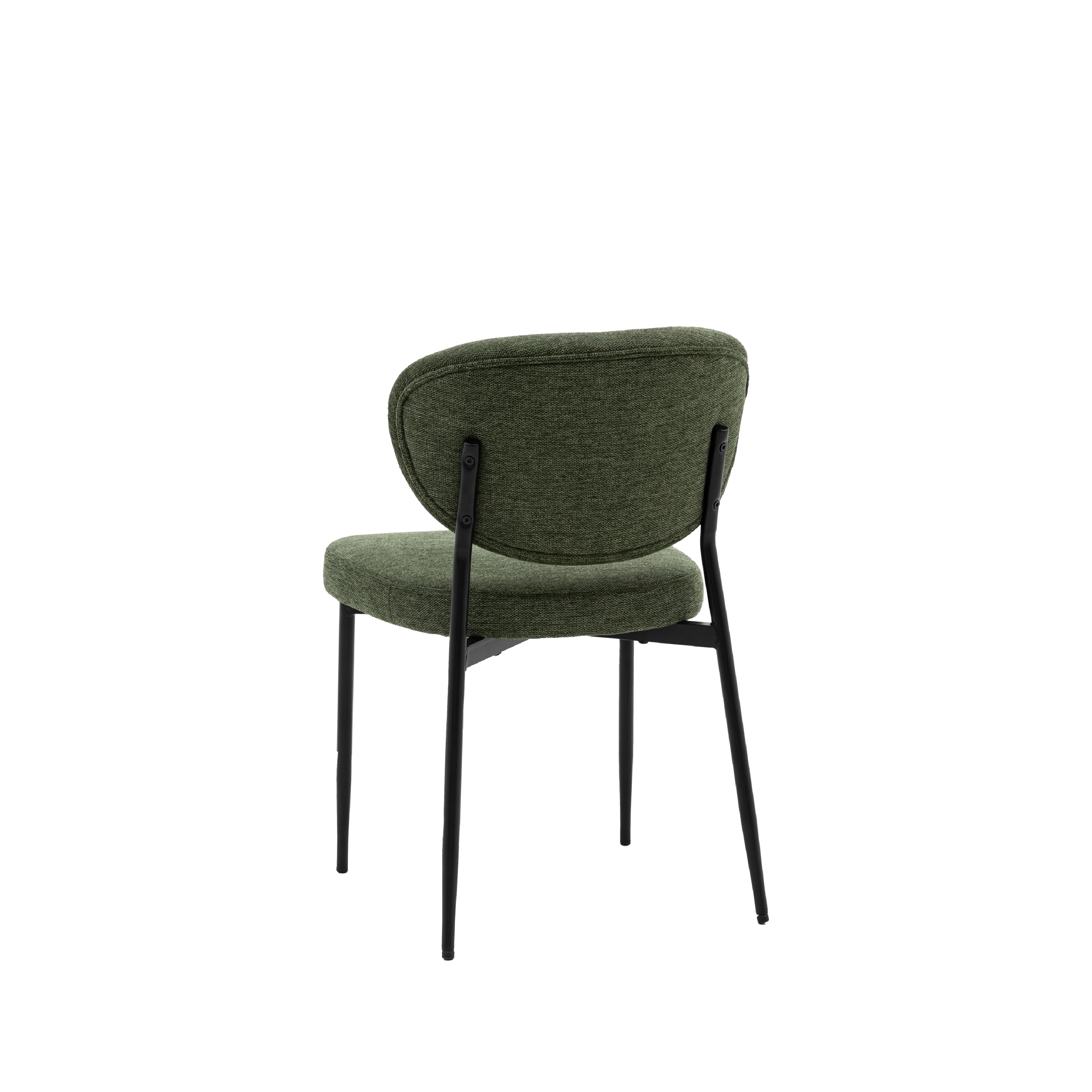 Oppo Oval Dining Chairs | Green | Set of 2 - Image 4