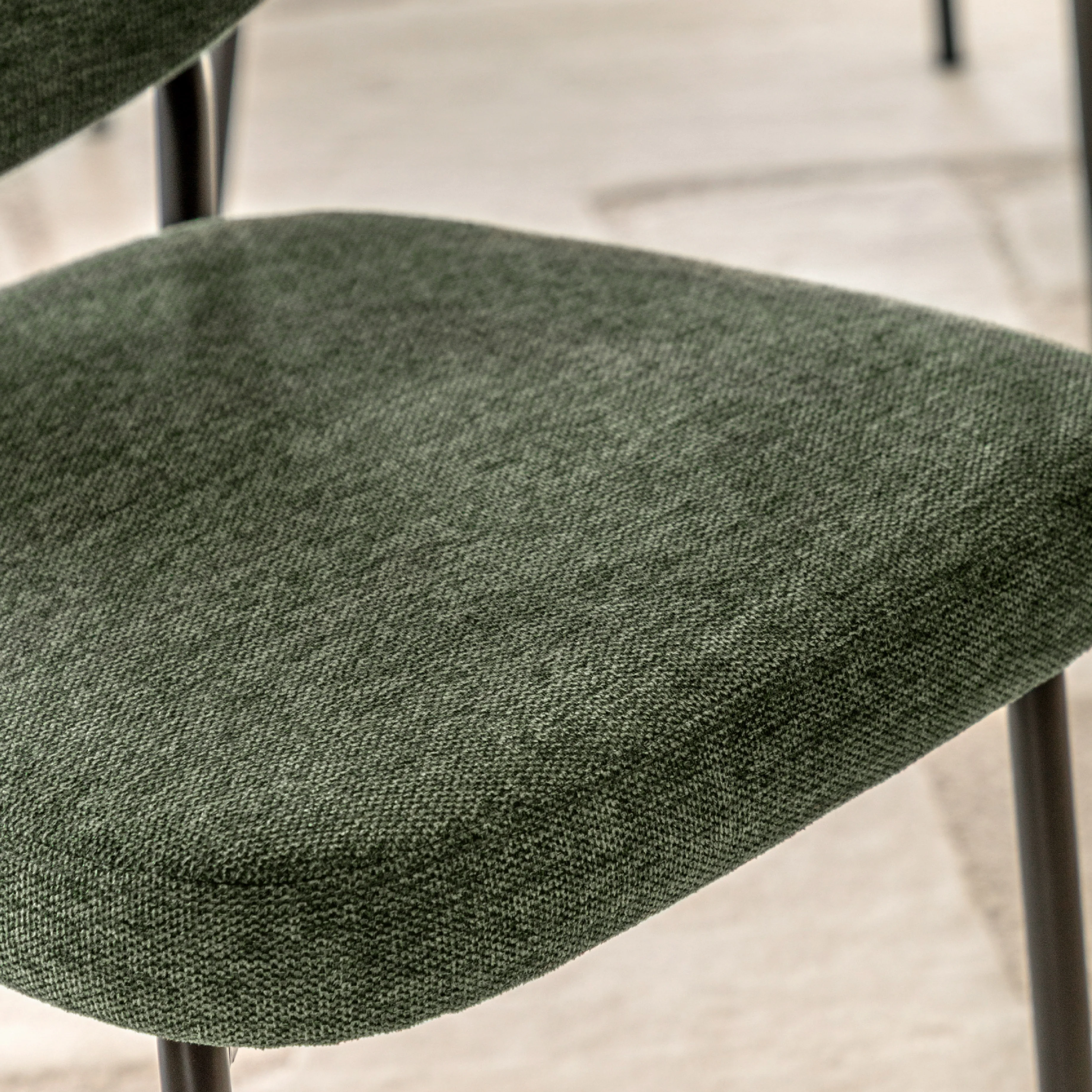 Oppo Oval Dining Chairs | Green | Set of 2 - Image 5